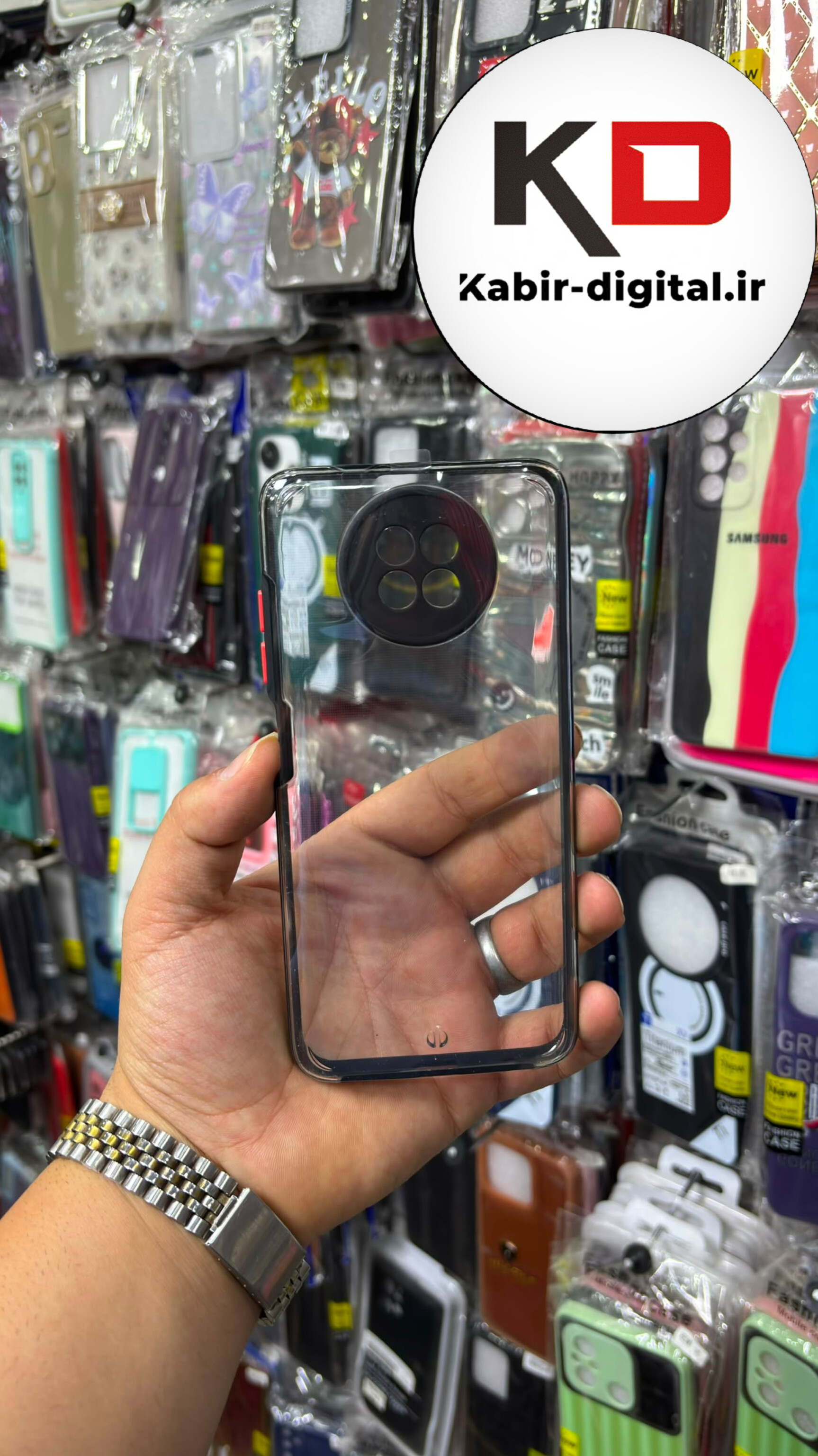 قاب گوشی Redmi Note 9T شیائومی پشت شفاف دور رنگی سیلیکونی محافظ لنزدار