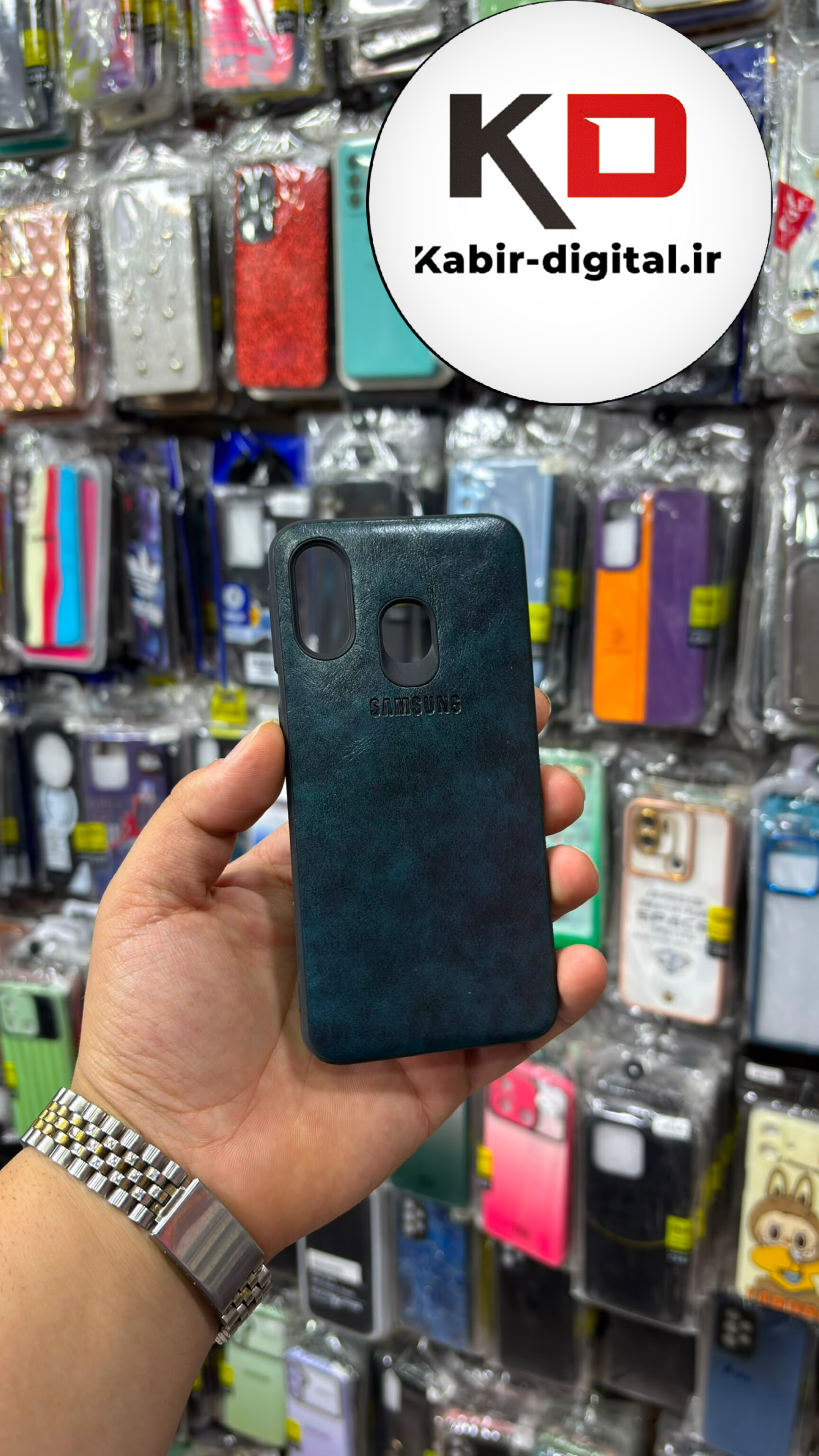 قاب گوشی Galaxy A40 سامسونگ طرح چرمی ژله ای محافظ لنزدار