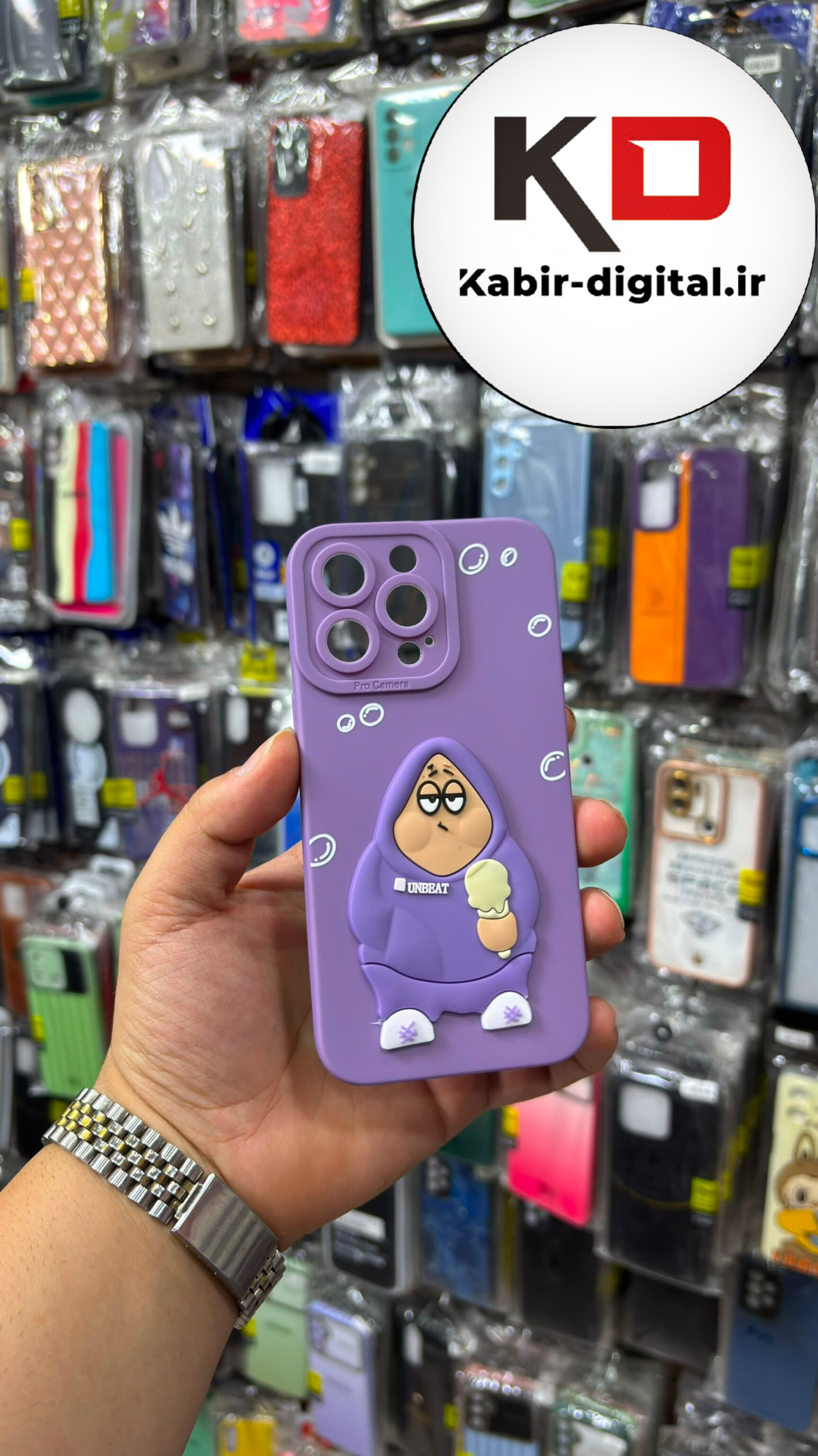 قاب گوشی iPhone 13 Pro Max آیفون سیلیکونی Solid Case ضد ضربه عروسکی برجسته طرح پاتریک محافظ لنز دار