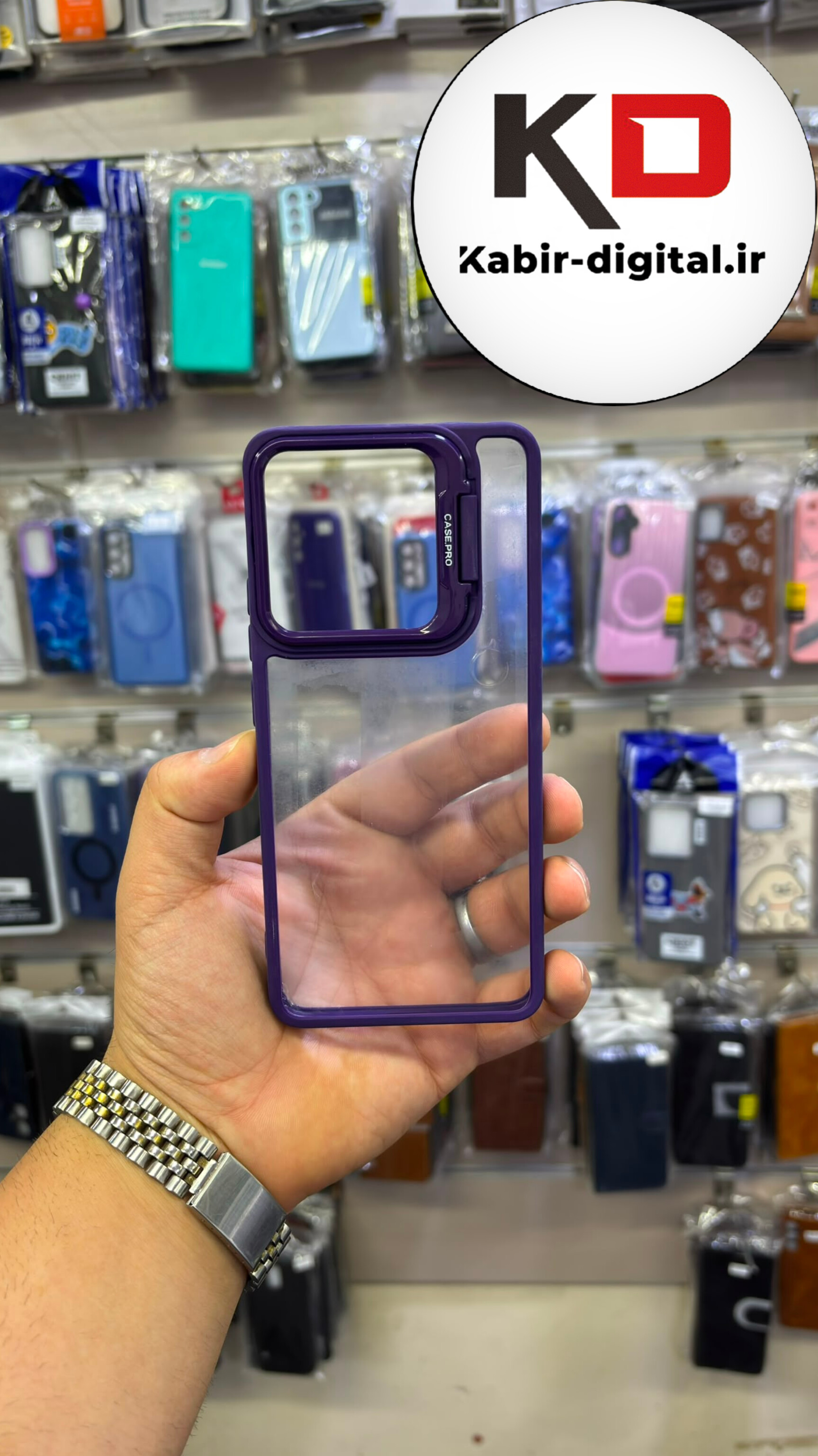 قاب گوشی Redmi Note 13 4g شیائومی اورجینال متال کیس Metal اورجینال CASE PRO طرح پشت طلق شفاف دور سیلیکونی استندشو
