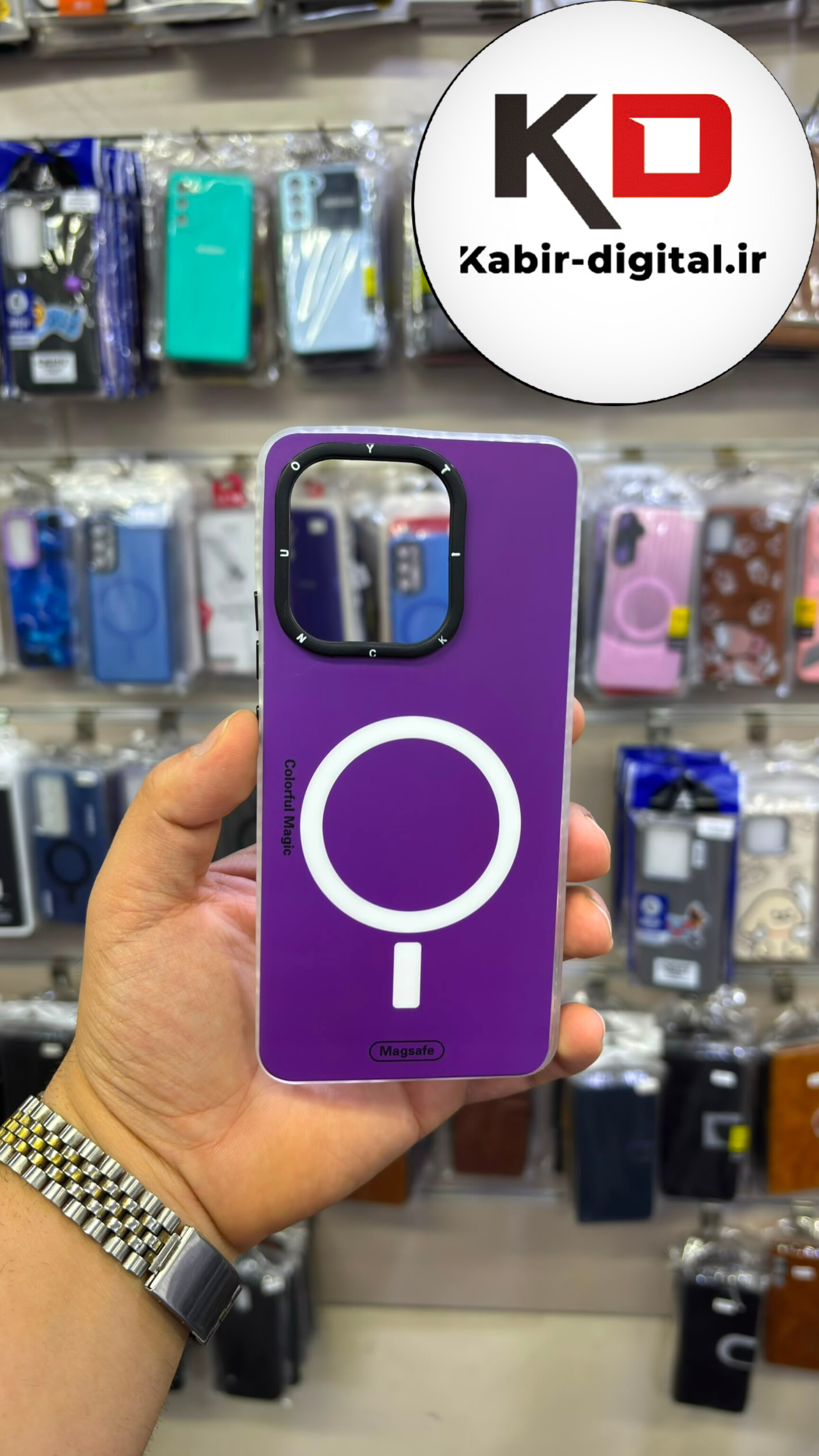 قاب گوشی Redmi Note 13 4g شیائومی طرح مگ سیف ایربگ دار دور مات  محافظ لنزدار