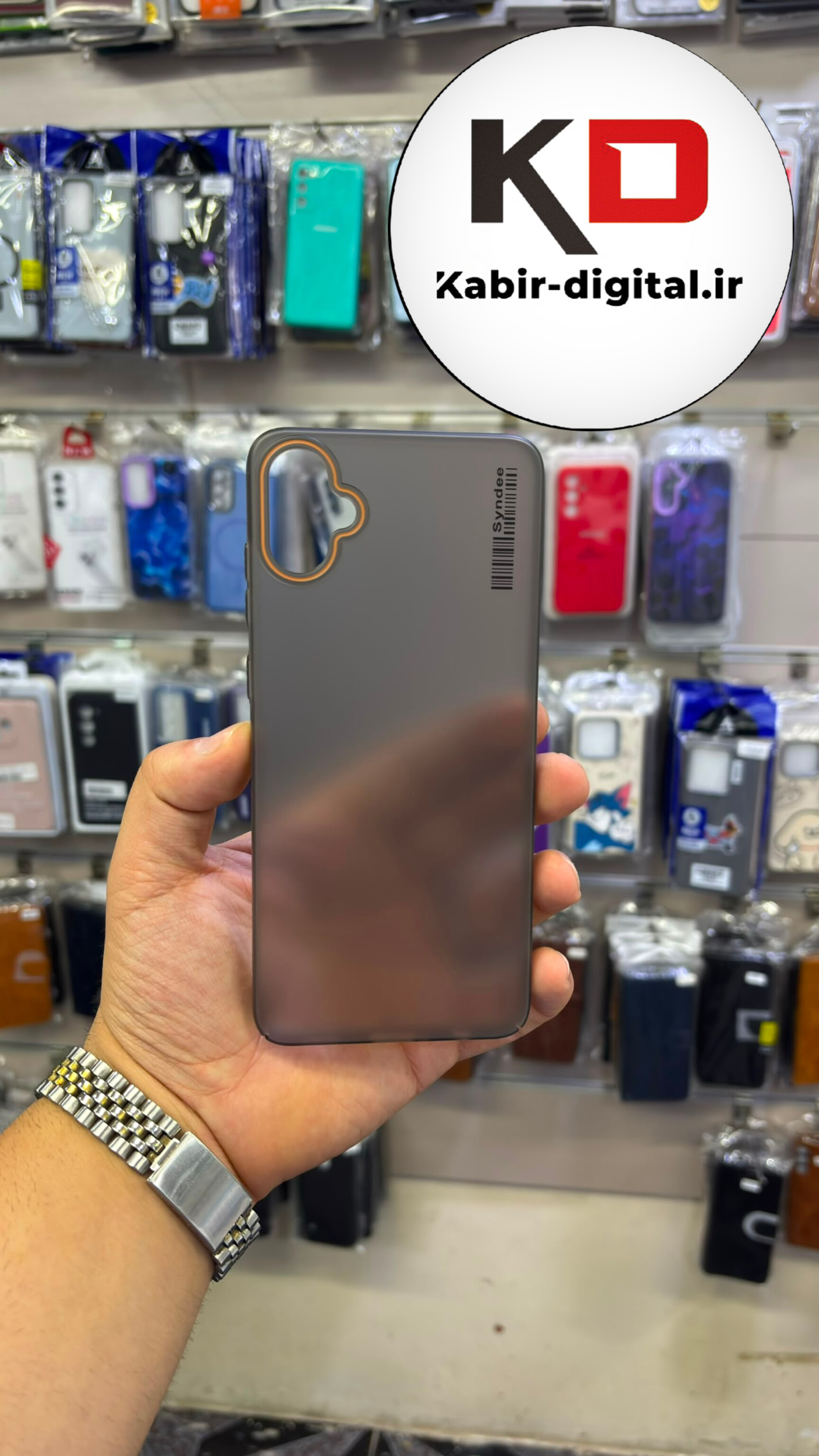 قاب گوشی Galaxy A05 سامسونگ Syndee مات طرح اسپرت لنز برجسته نارنجی