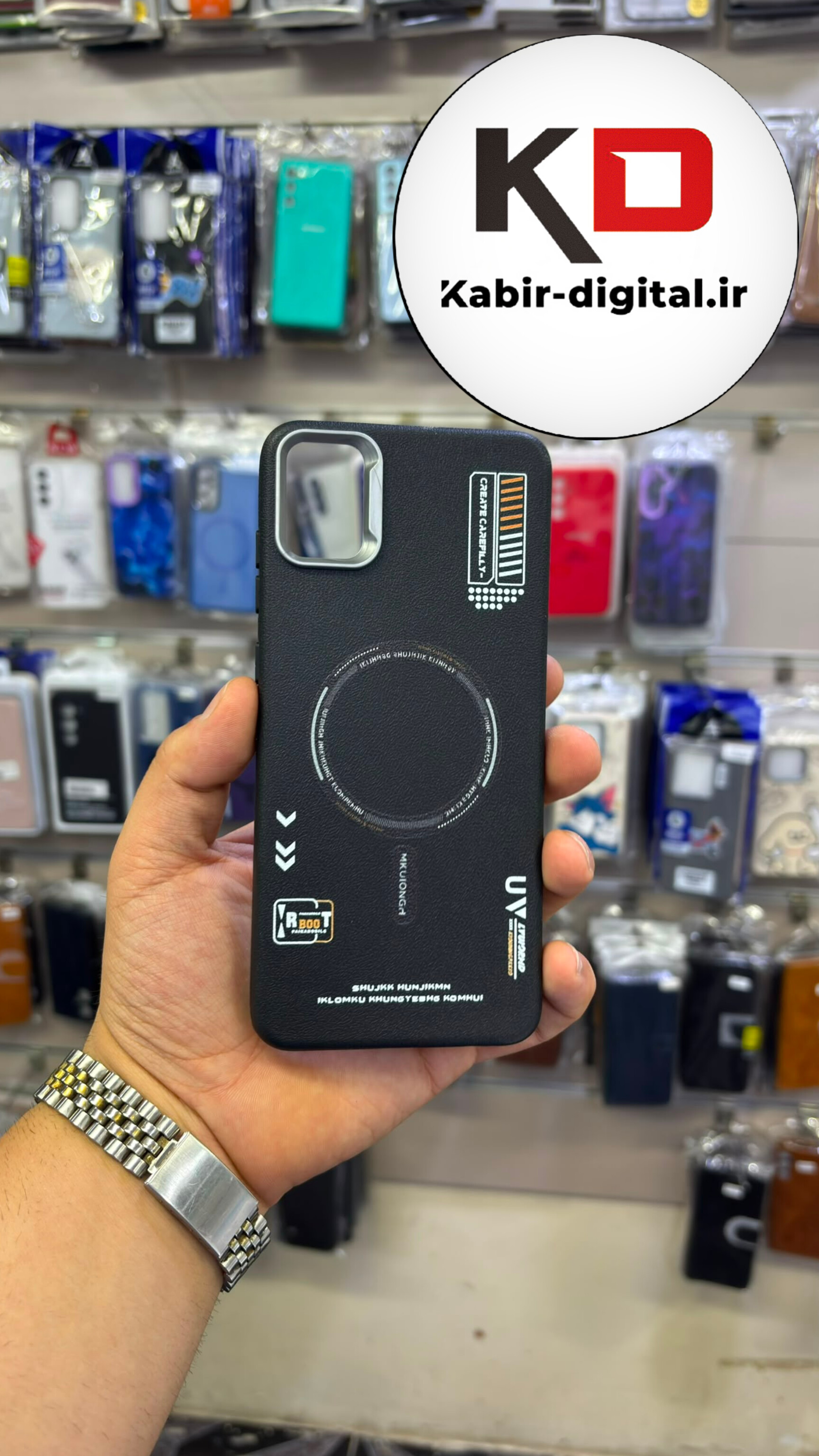 قاب گوشی Galaxy A05 سامسونگ لدر دیزاین SOFT Lether Design فانتزی سیلیکونی طرح چرم لنز کرومی مشکی