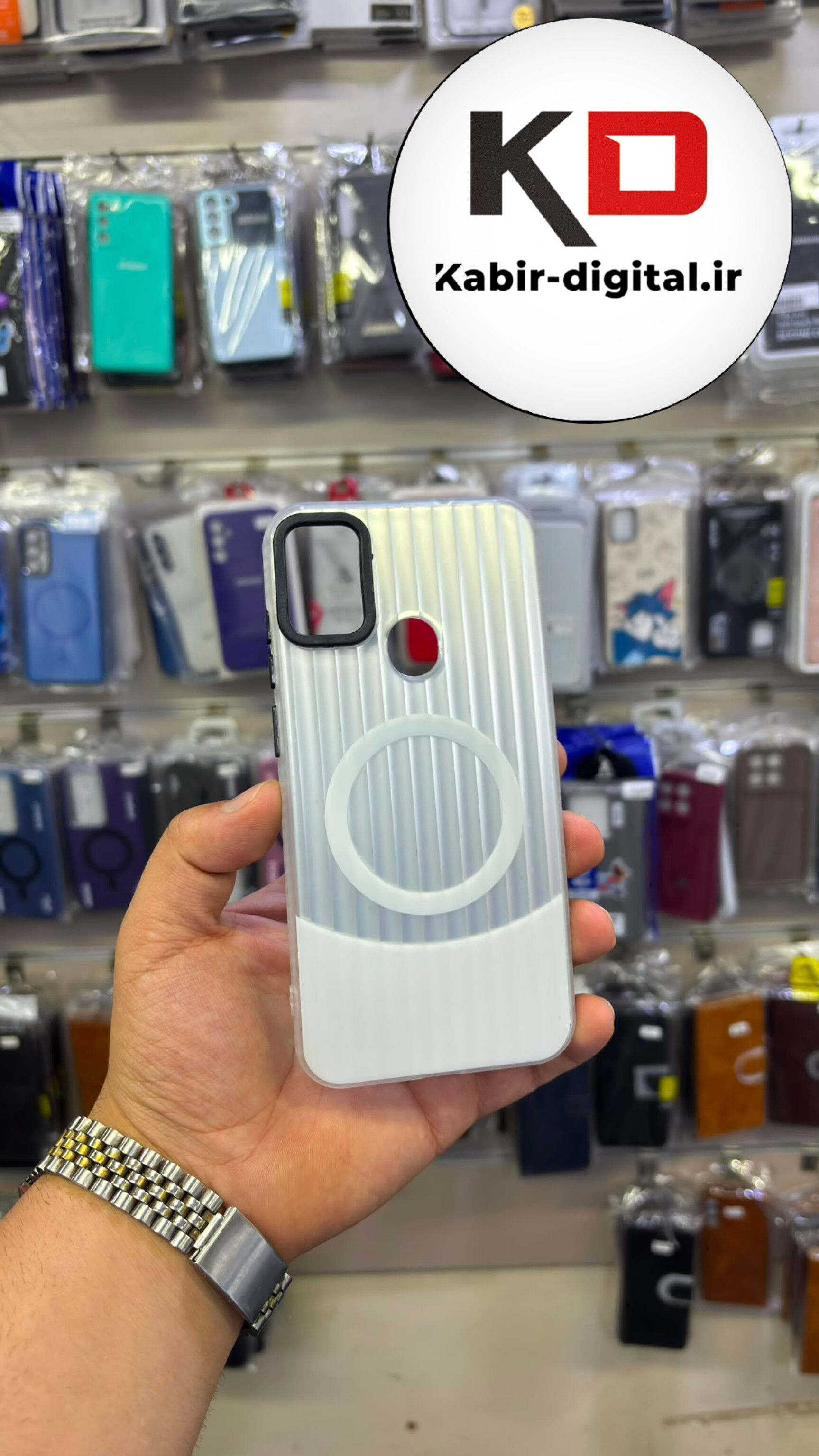 قاب گوشی Galaxy A11 / M11 سامسونگ طرح مگ سیف ایربگ دار دور مات  طرح کرکره ای محافظ لنزدار