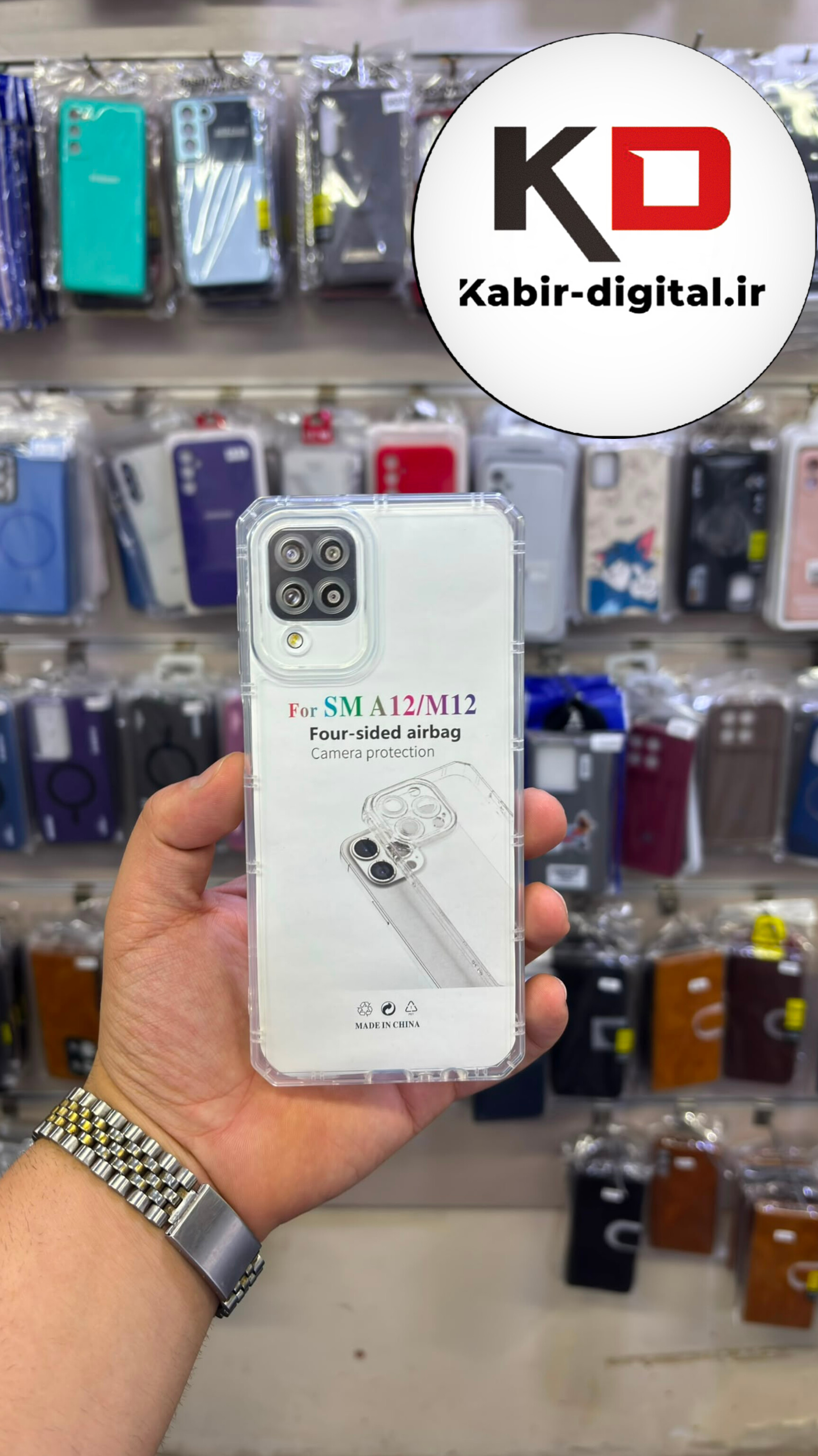 قاب گوشی Galaxy A12 / M12 سامسونگ ژله ایی پشت سخت شیشه ای شفاف محافظ لنزدار کپسولی بی رنگ