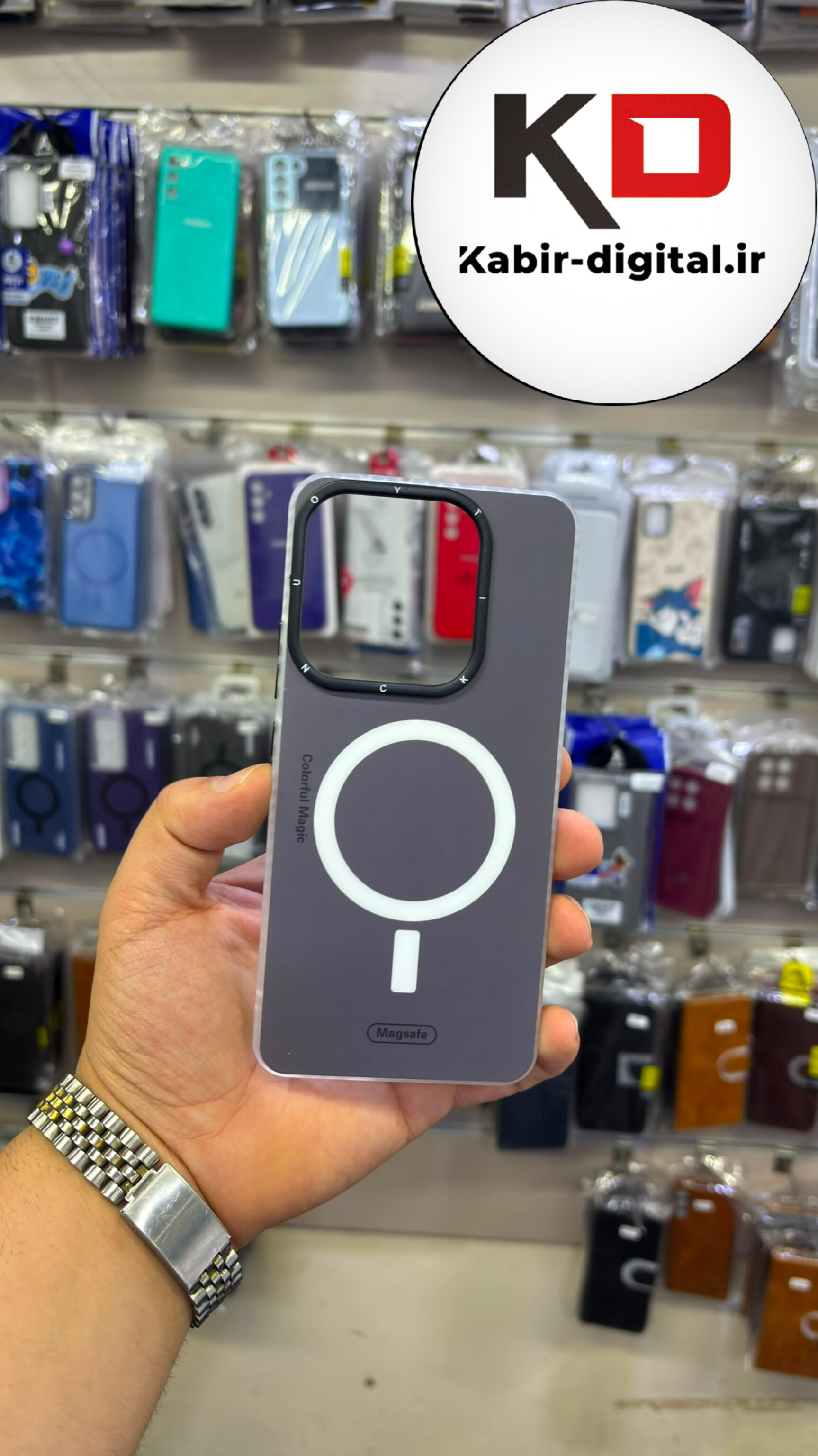 قاب گوشی Redmi Note 14 4G  شیائومی طرح مگ سیف ایربگ دار دور مات  محافظ لنزدار