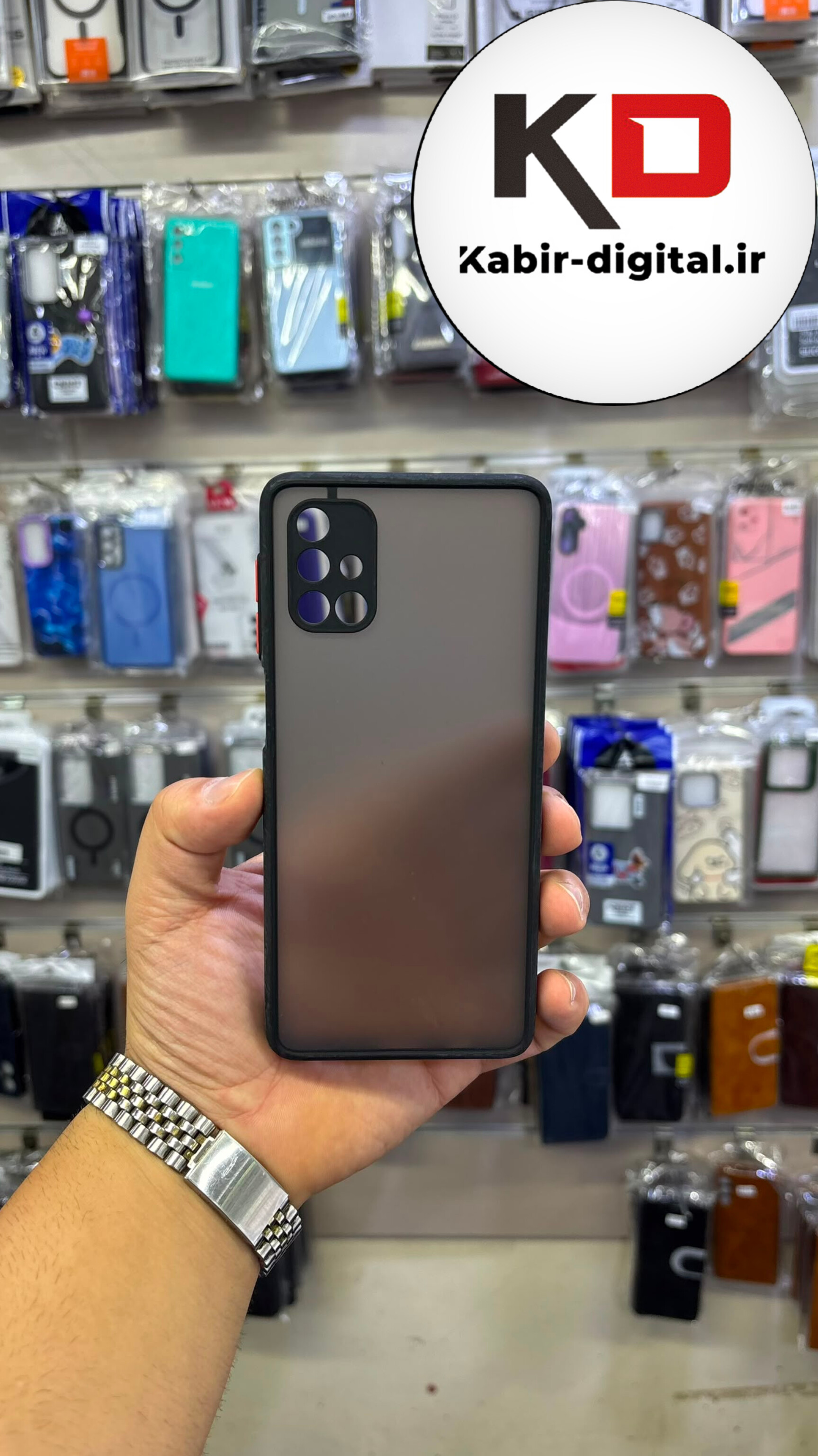 قاب گوشی Galaxy A51 سامسونگ پشت مات دورسیلیکونی  محافظ لنزدار