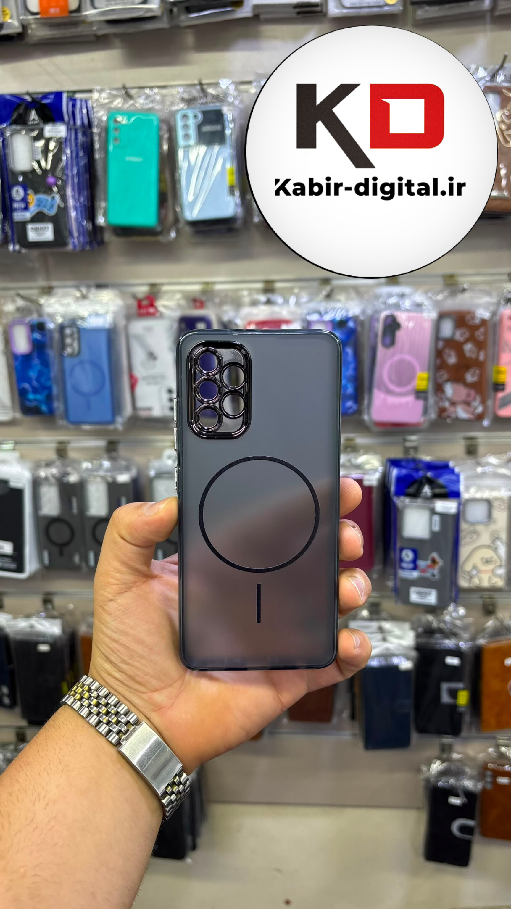 قاب گوشی Galaxy A32 4g سامسونگ  Slim MagSafe Case مات کروم طرح مگ سیف محافظ لنز دار