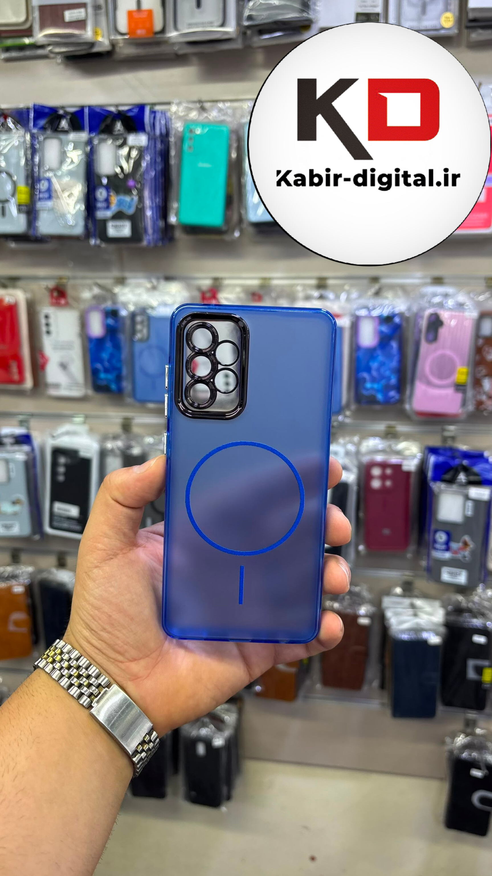 قاب گوشی Galaxy  A52s / A52 سامسونگ Slim MagSafe Case مات کروم طرح مگ سیف محافظ لنز دار