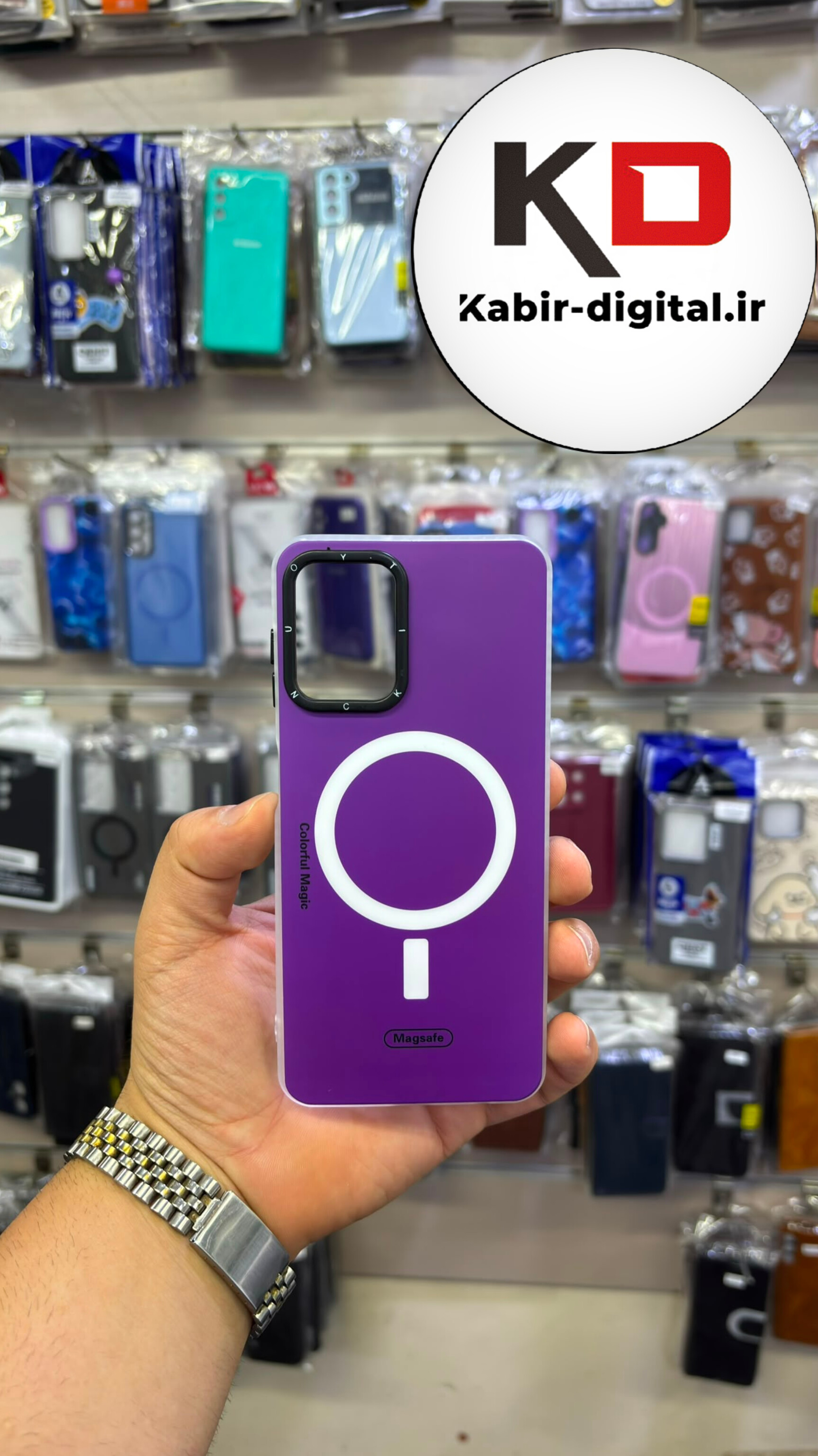 قاب گوشی Galaxy  A22 4G / M32 سامسونگ پشت مات طرح مگ سیف ایربگ دار دور مات  محافظ لنزدار بنفش