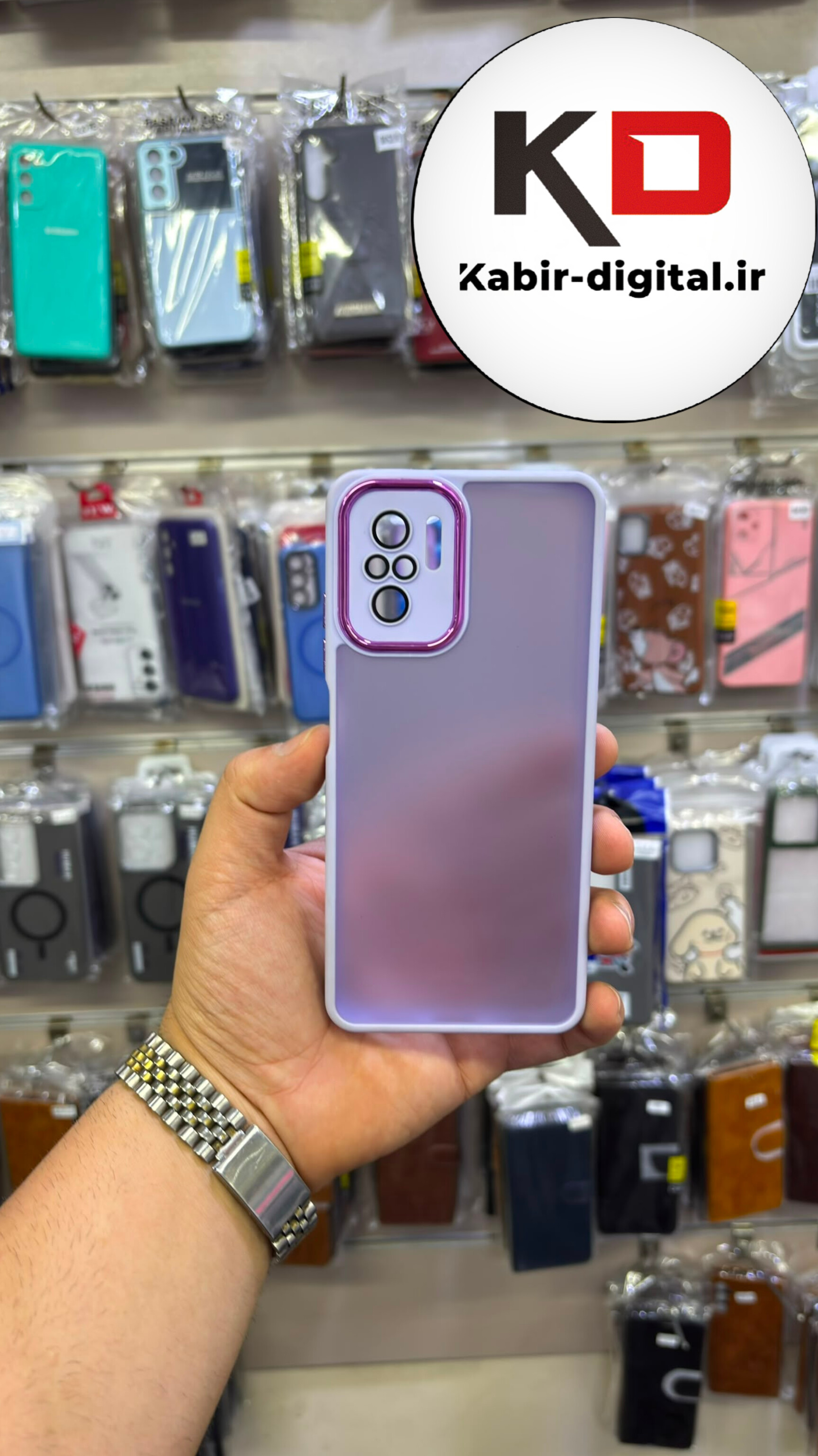 قاب گوشی Redmi Note 10s /Note 10 /  POCO M5s شیائومی پشت مات متال کیس Metal طرح پشت طلق شفاف دور سیلیکونی بنفش