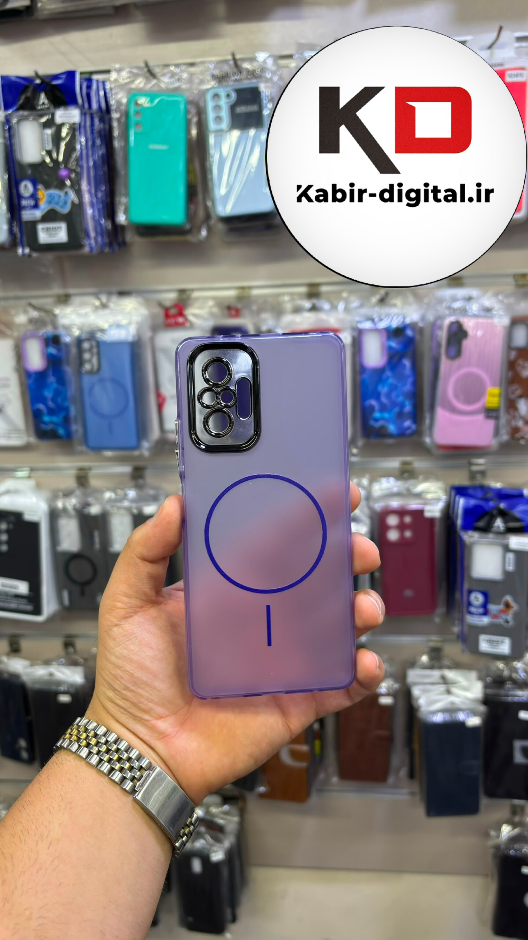قاب گوشی Redmi Note 10 Pro شیائومی Slim MagSafe Case مات کروم طرح مگ سیف محافظ لنز دار