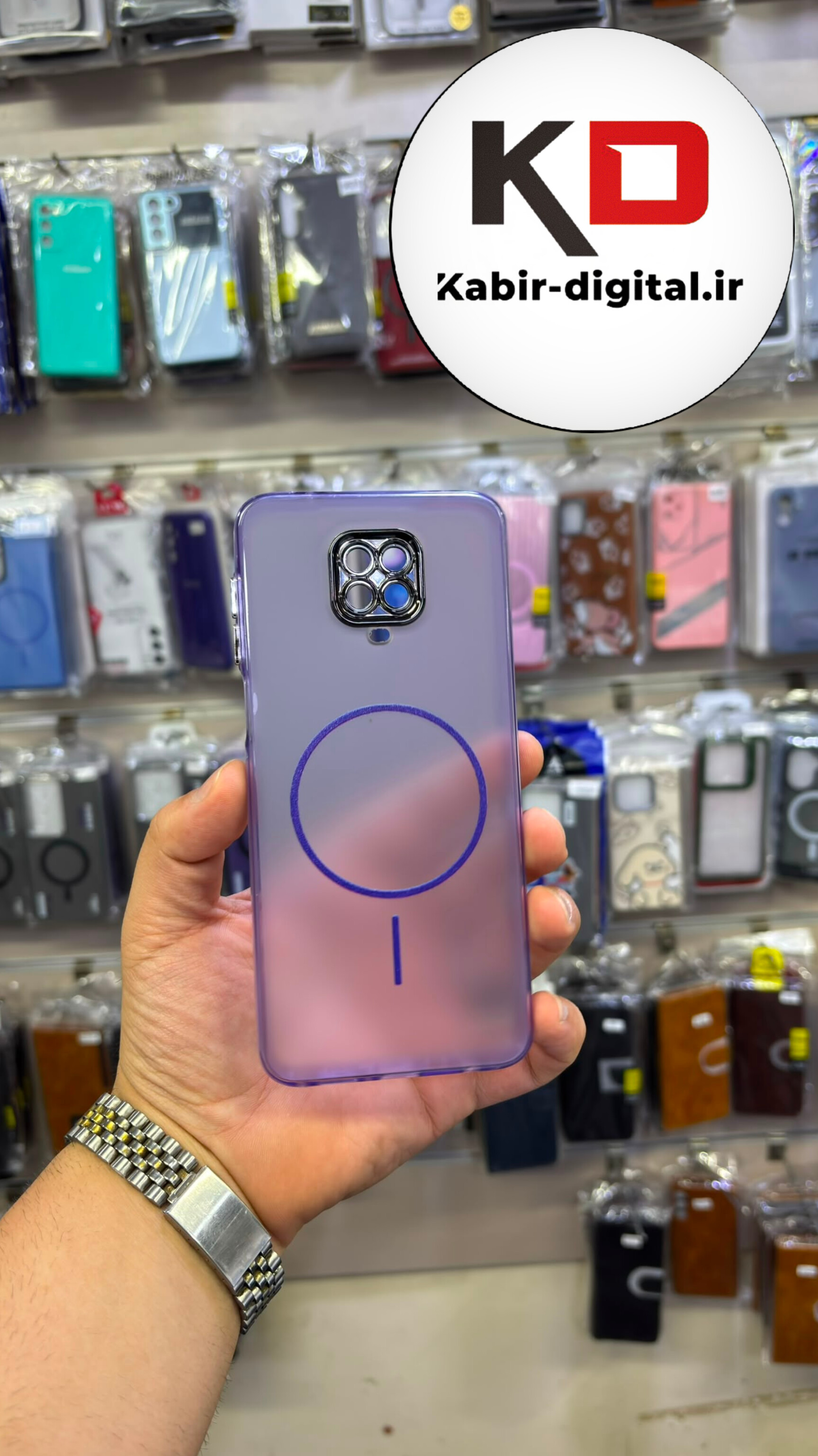 قاب گوشی Redmi Note 9S /Note 9 pro شیائومی Slim MagSafe Case مات کروم طرح مگ سیف محافظ لنز دار