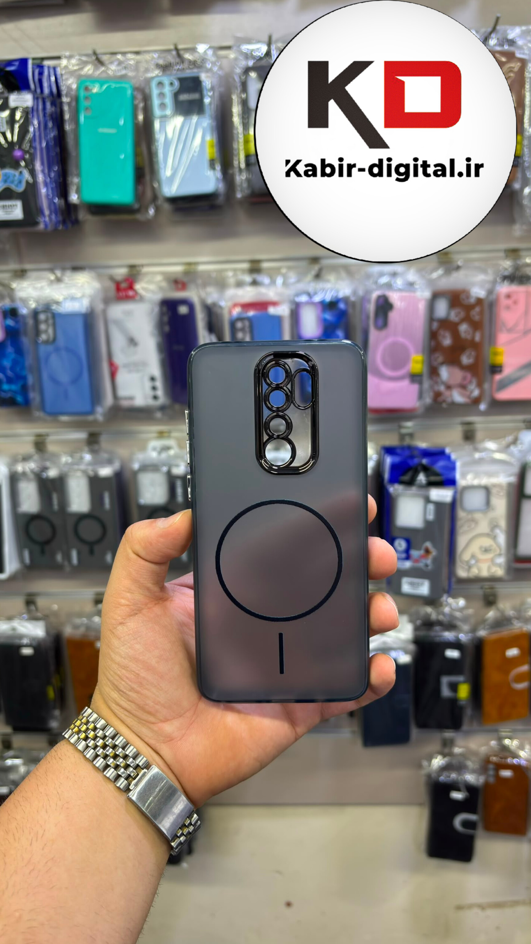 قاب گوشی Redmi Note 8 Pro شیائومی Slim MagSafe Case مات کروم طرح مگ سیف محافظ لنز دار