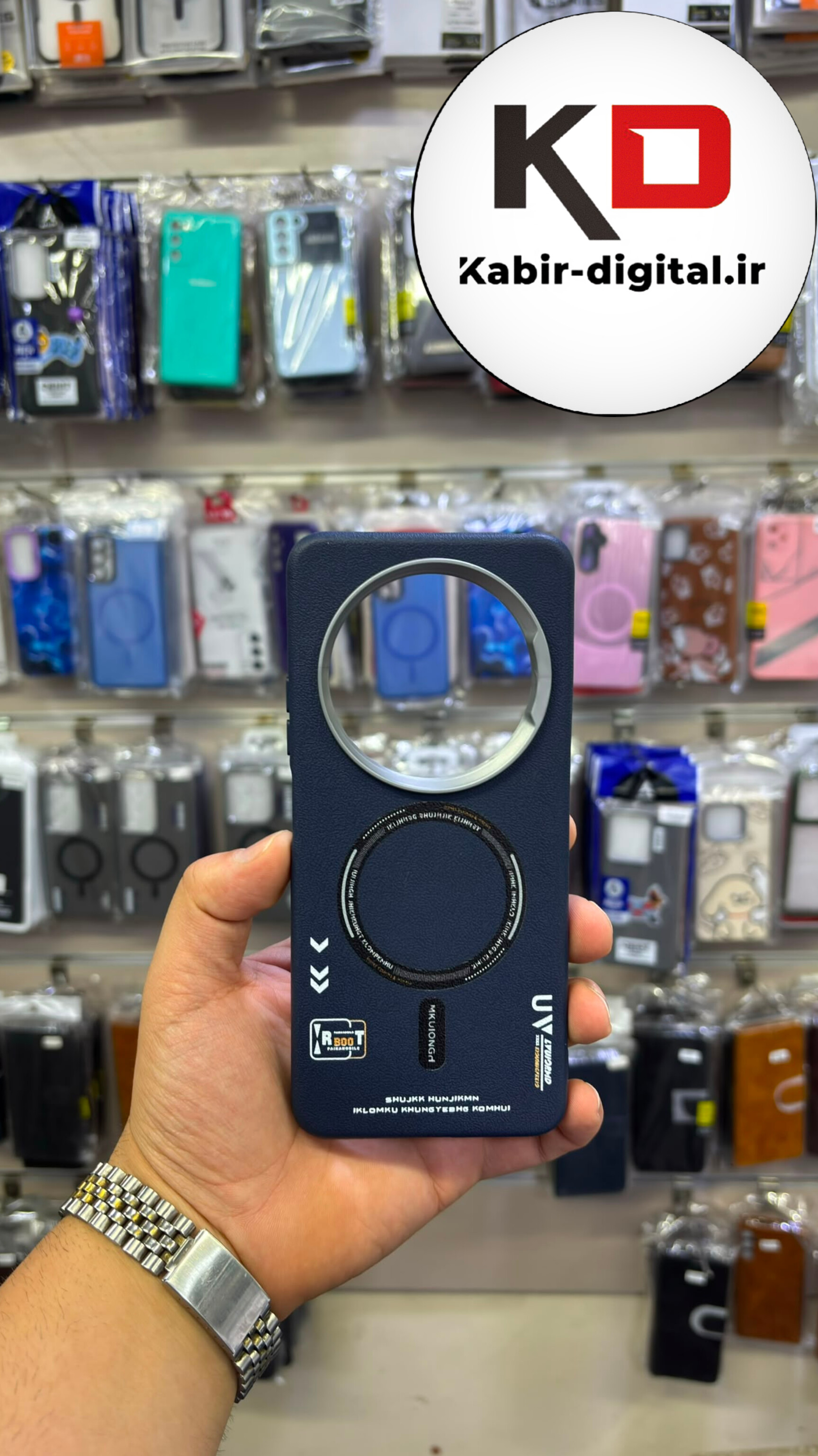 قاب گوشی Redmi 14C / POCO C75 / Redmi A4 شیائومی سیلیکونی طرح Magsafe مگ سیف Sport لنز کروم  سرمه ای