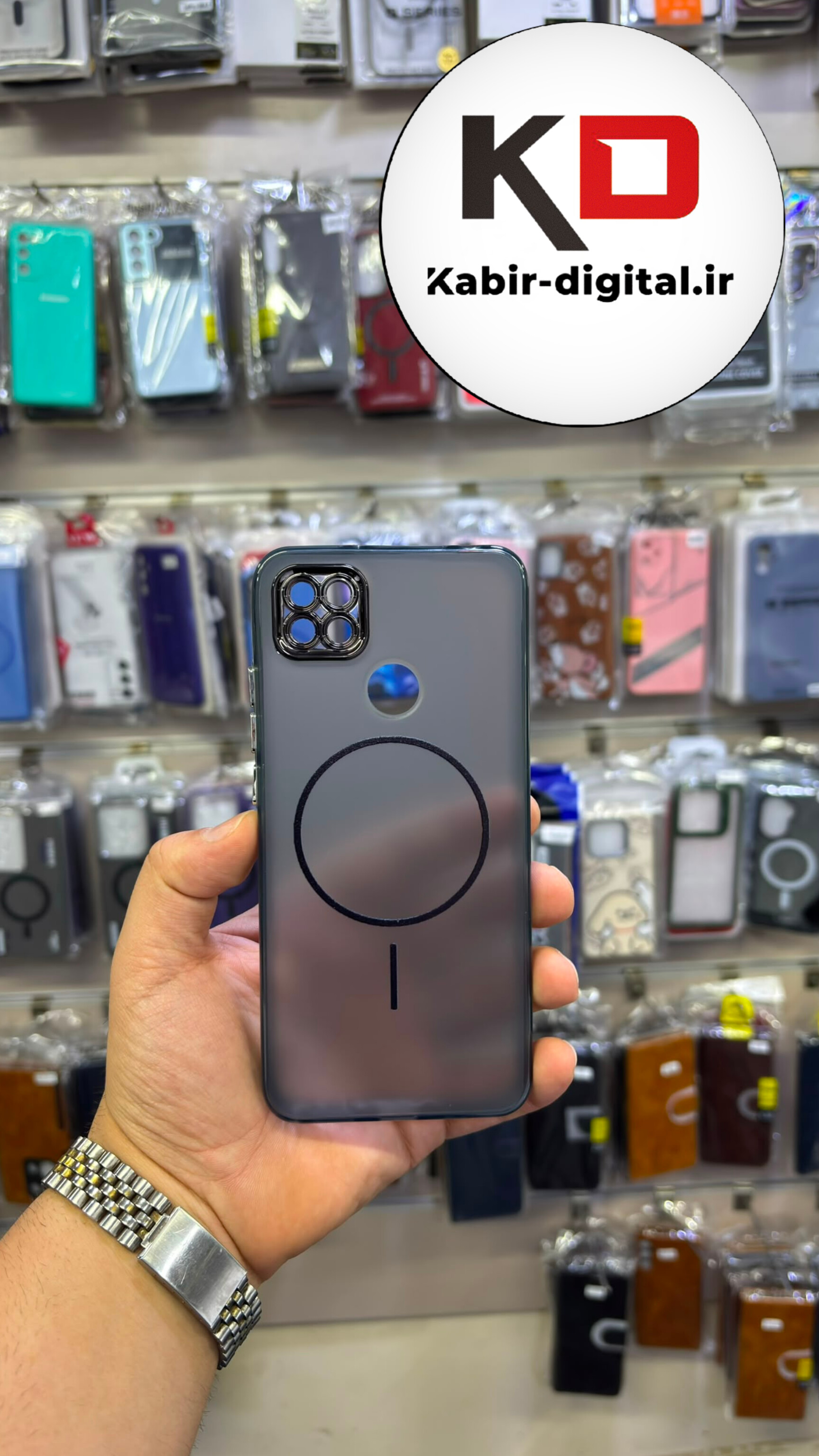 قاب گوشی Redmi 9 / Redmi 10A شیائومی Slim MagSafe Case مات کروم طرح مگ سیف محافظ لنز دار