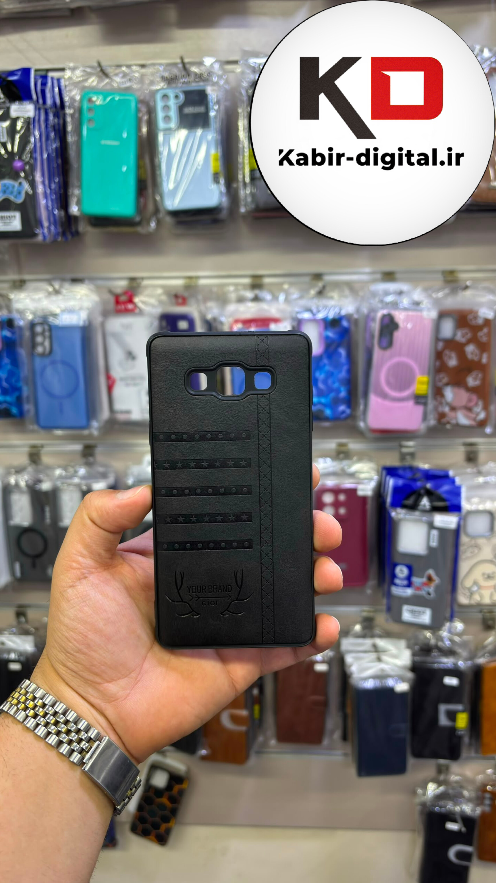 قاب گوشی Galaxy A7 / A7 2015 / A700 سامسونگ طرح ژله ای چرمی ساده گوزنی محافظ لنزدار