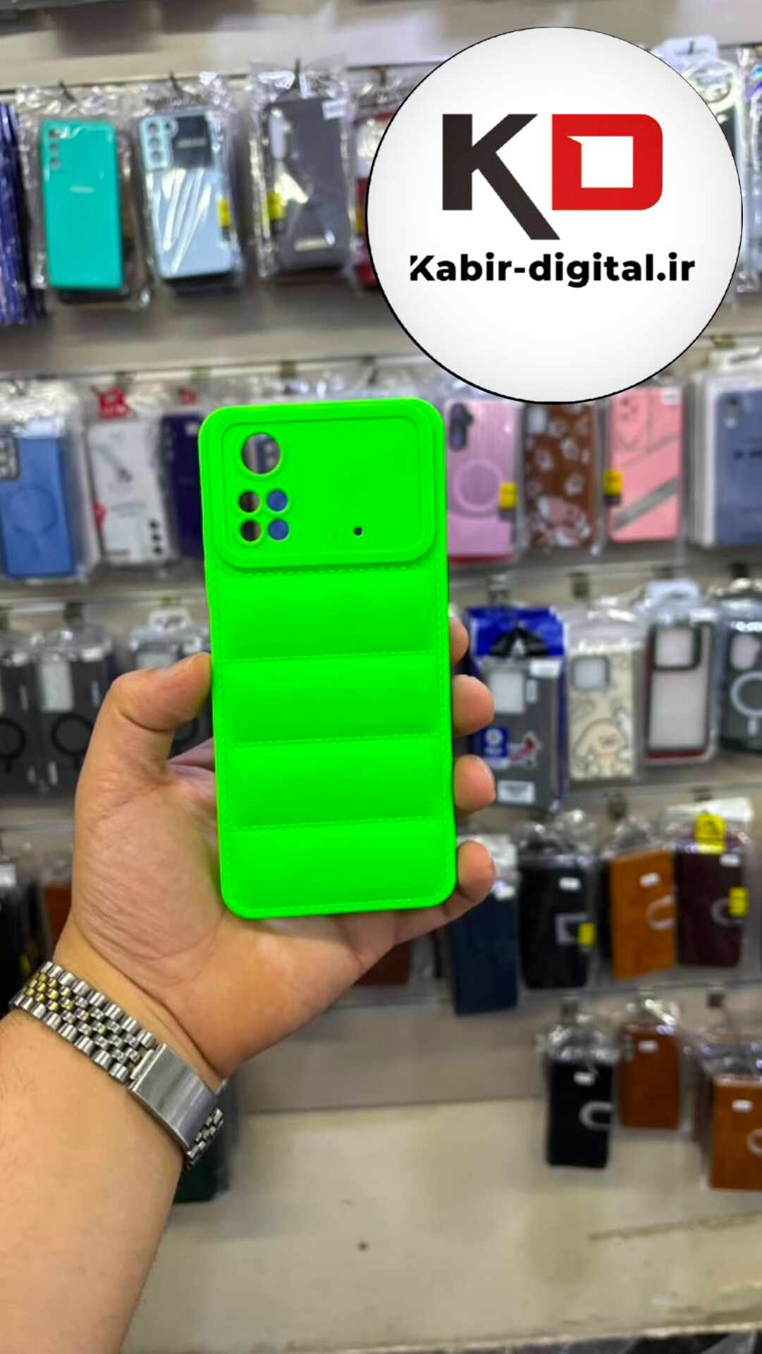 قاب گوشی  POCO M4 Pro 4g شیائومی سیلیکونی اورجینال پافر درجه یک محافظ لنزدار سبز فسفری