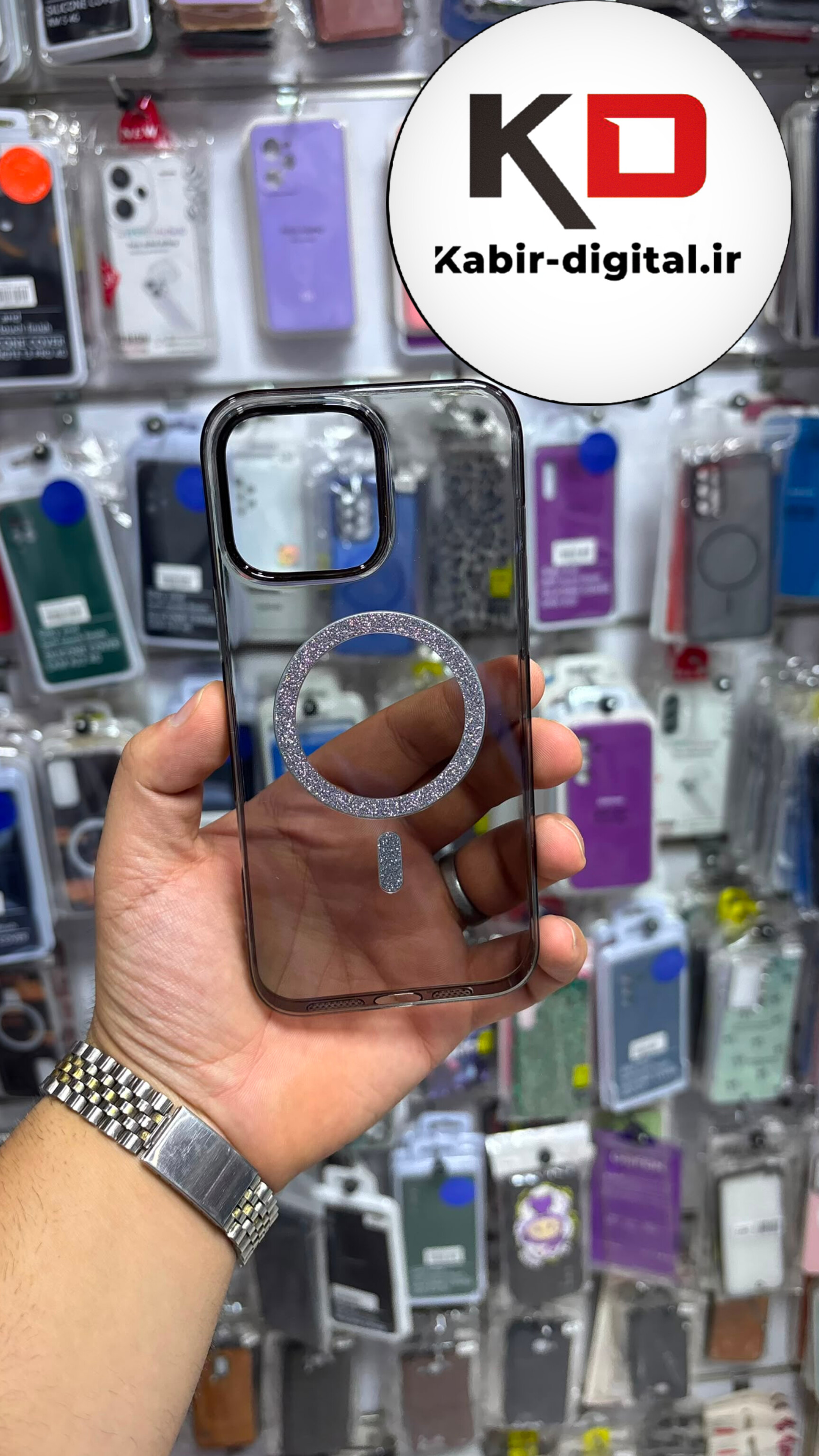 قاب گوشی iPhone 16 Pro max آیفون  شفاف شاین لنز کرومی مگ سیف دار اورجینال Unique Case
