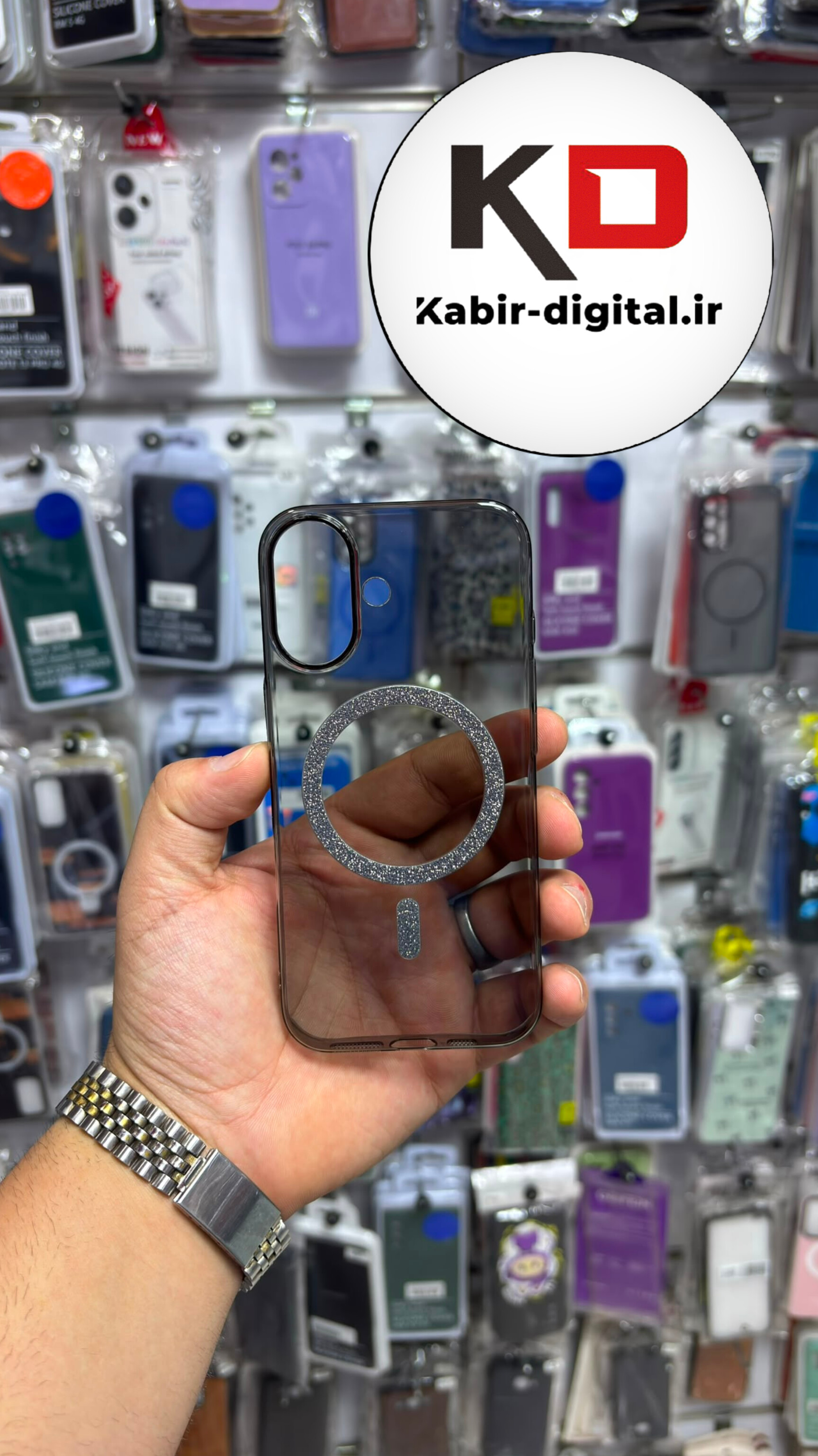 قاب گوشی iPhone 16 / 17 آیفون شفاف شاین لنز کرومی مگ سیف دار اورجینال Unique Case