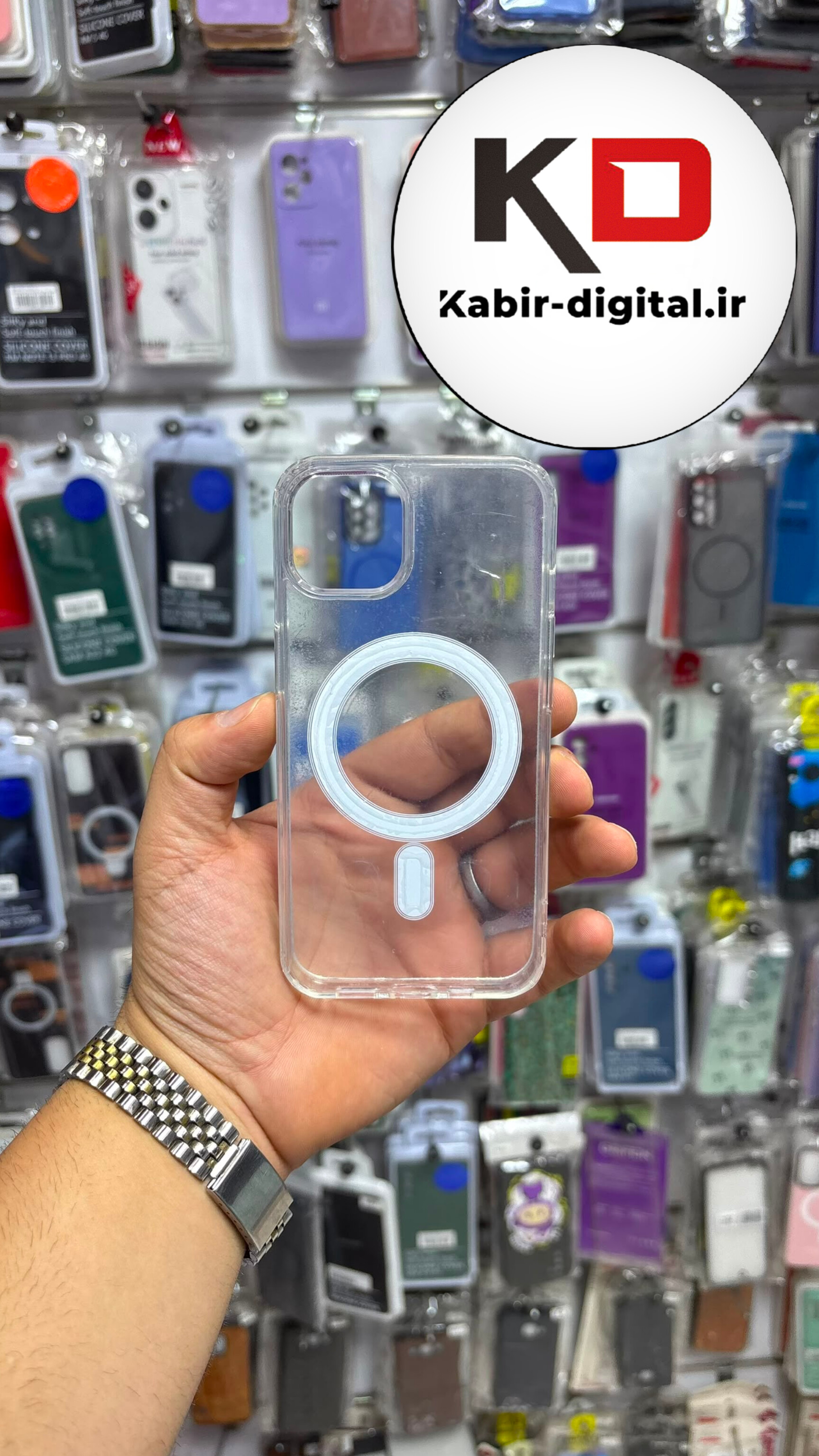 قاب گوشی iPhone  14  / 13 آیفون پشت شفاف مگ سیف دار MagSafe اورجینال