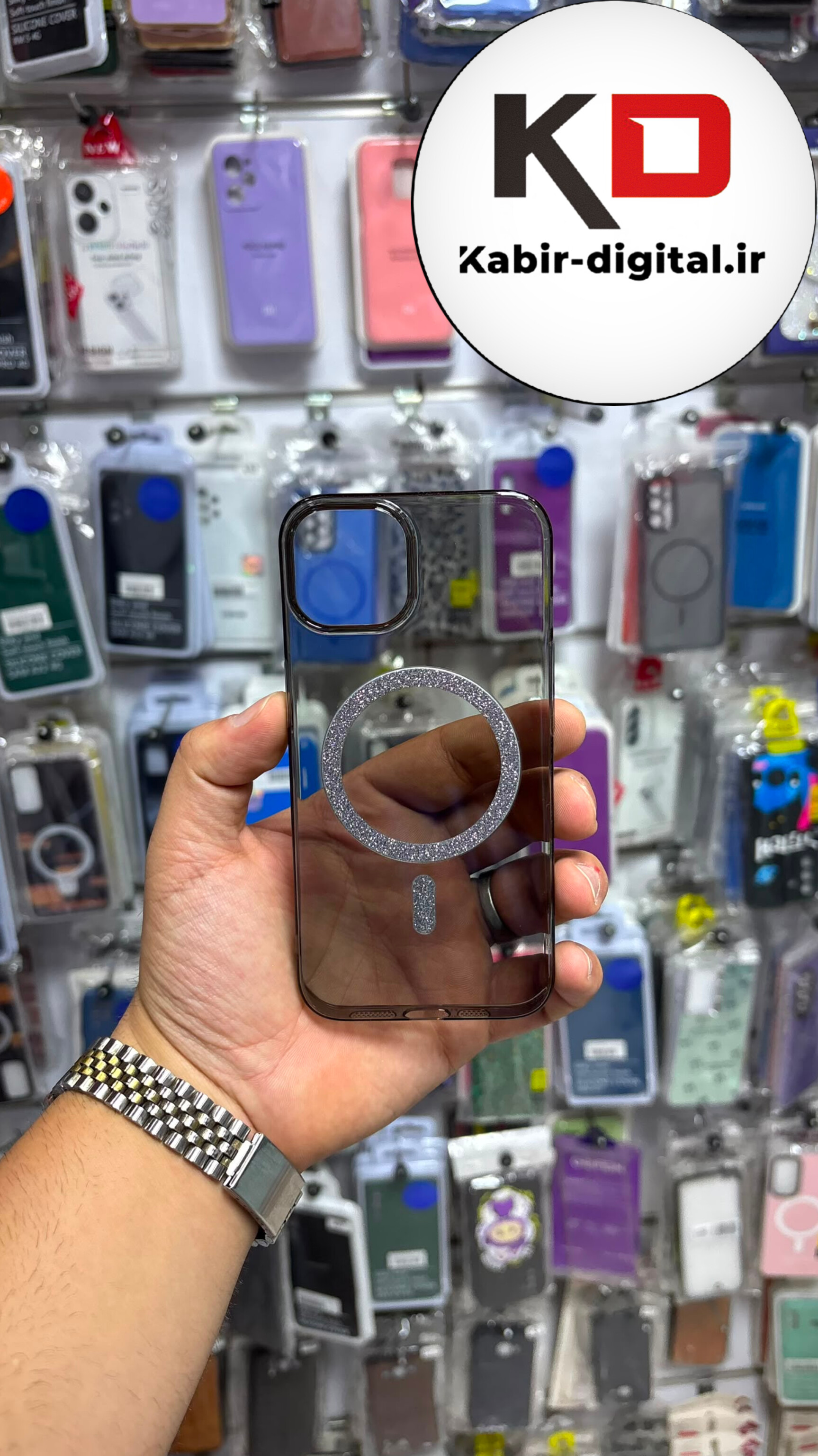 قاب گوشی iPhone  14  / 13 آیفون شفاف شاین لنز کرومی مگ سیف دار اورجینال Unique Case