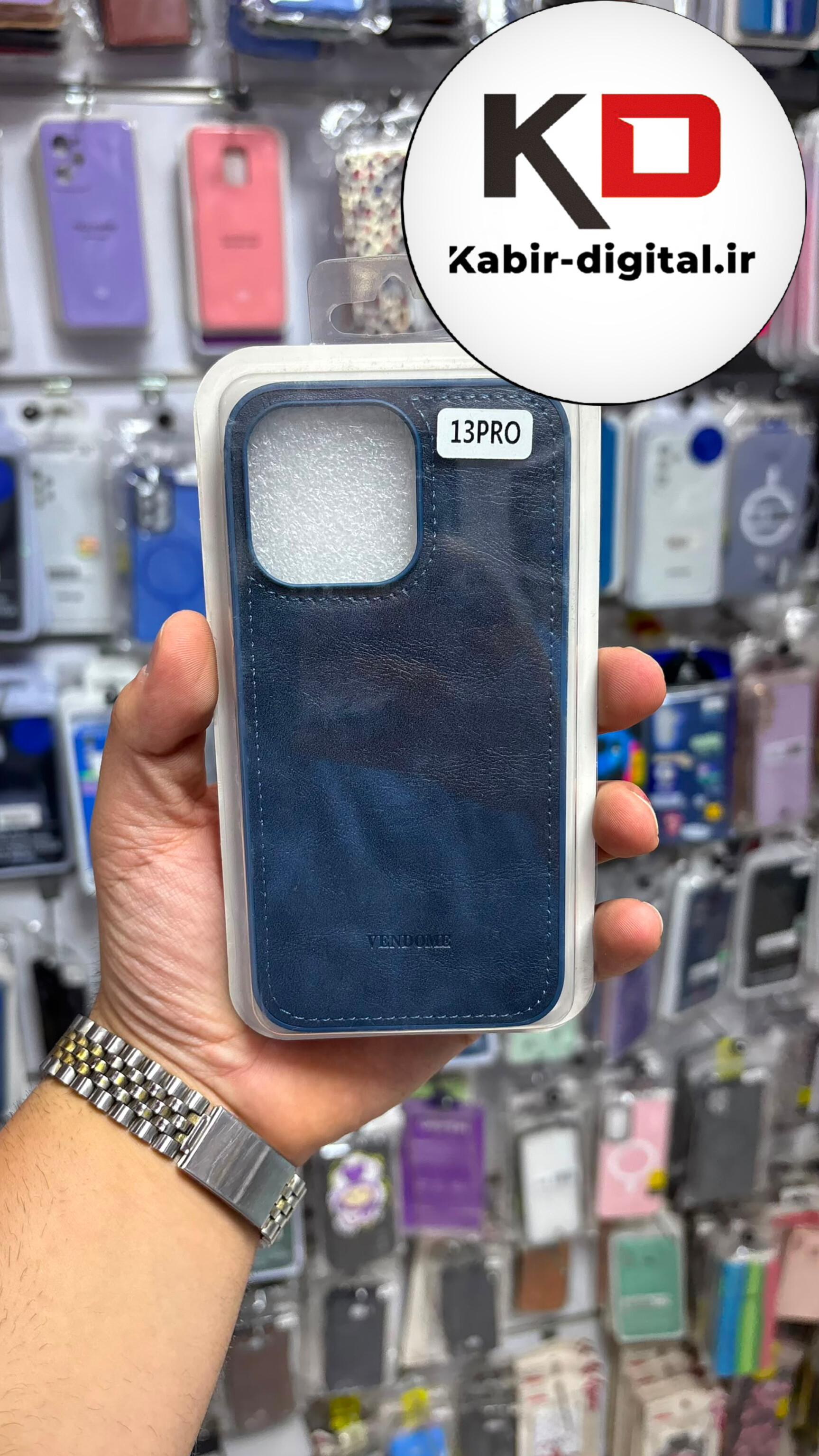 قاب گوشی iPhone 13 Pro آیفون  طرح چرمی دور دوخت اورجینال هارد لاکچری دور سیلیکونی
