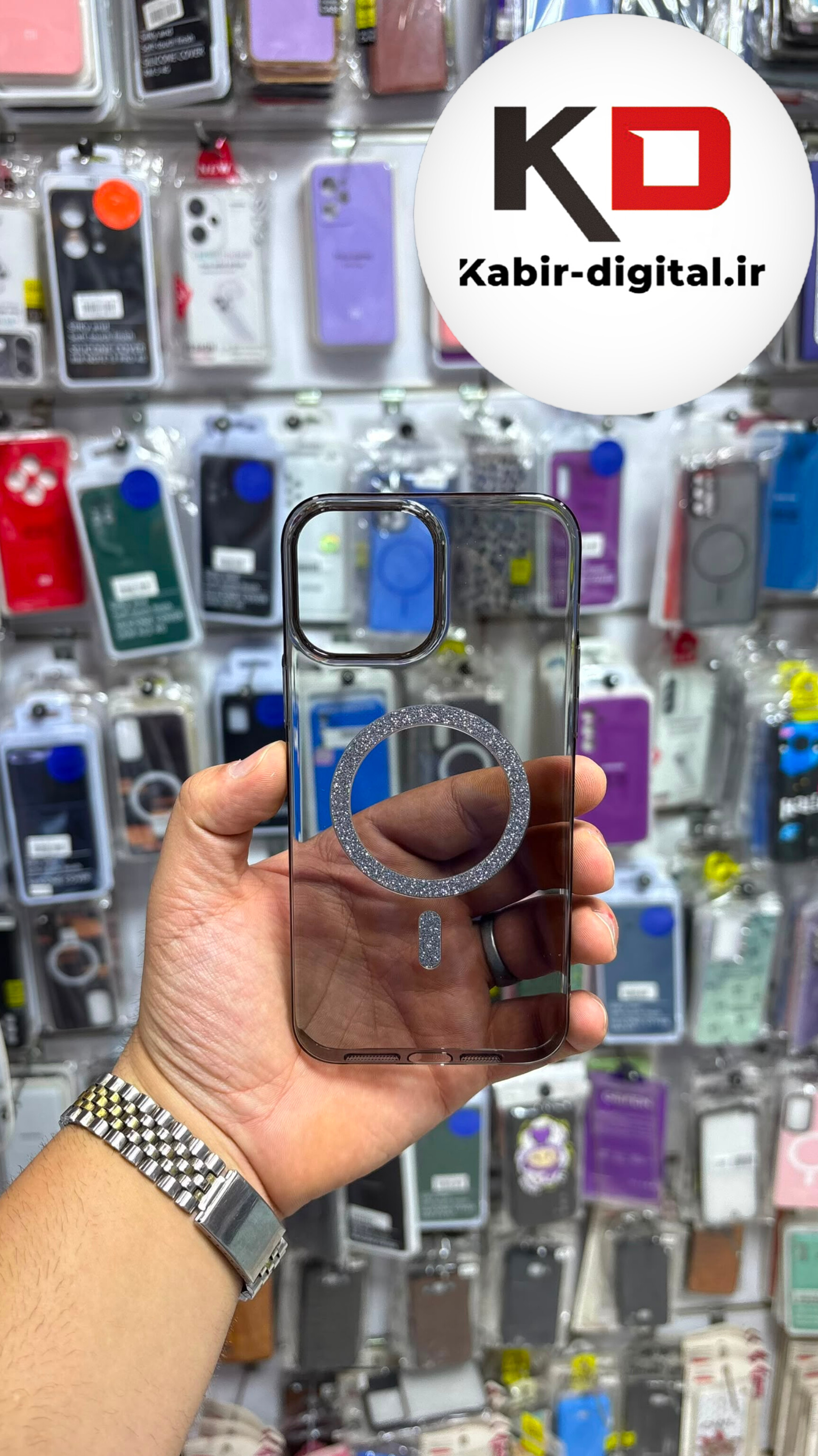 قاب گوشی iPhone 13 Pro max آیفون شفاف شاین لنز کرومی مگ سیف دار اورجینال Unique Case
