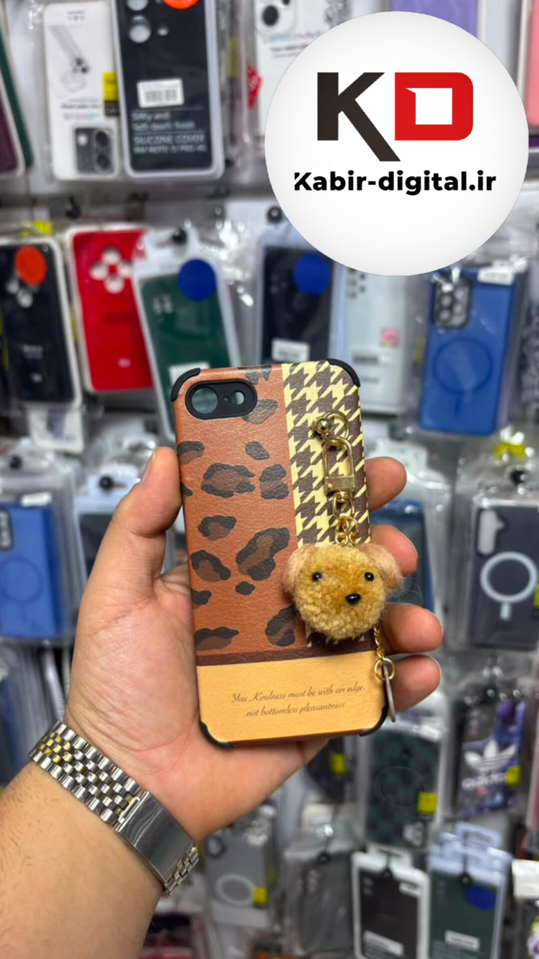 قاب گوشی iPhone 7/ 8 آیفون طرح پلنگی آویز دار اورجینال محافظ لنزدار کپسولی
