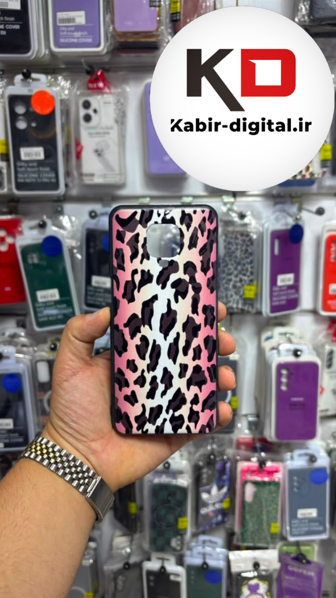 قاب گوشی Redmi Note 9 Pro / Note 9s شیائومی سیلیکونی IMD لیزری دورمات ایربگ دار دکمه کرومی لاکچری سخت HARD طرح پلنگی