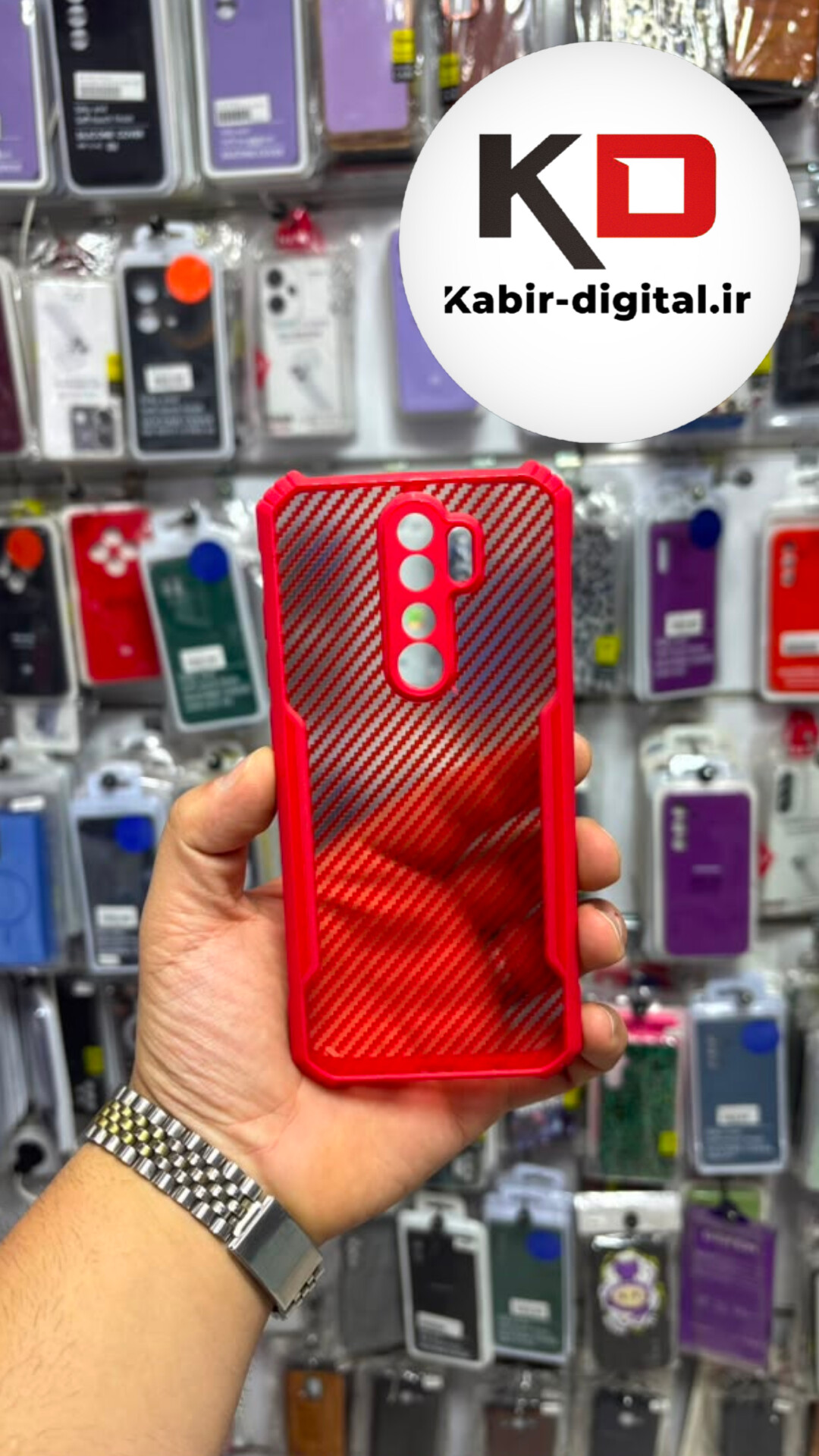 قاب گوشی Redmi Note 8 Pro شیائومی طرح پشت توری طرح ضد ضربه بتمن فول ژله ای اورجینال محافظ لنز دار قرمز