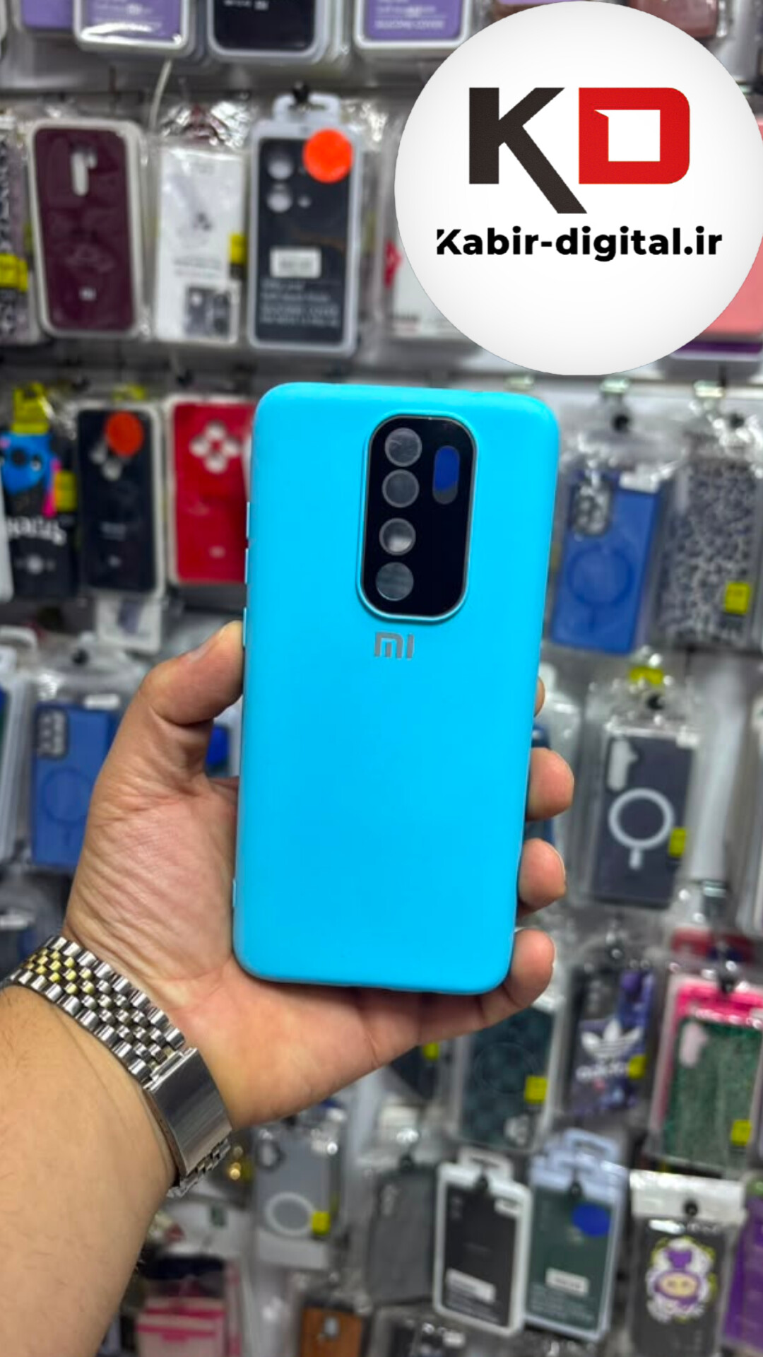 قاب گوشی Redmi Note 8 Pro شیائومی طرح سیلیکونی اورجینال درجه یک  محافظ لنز دار آبی روشن