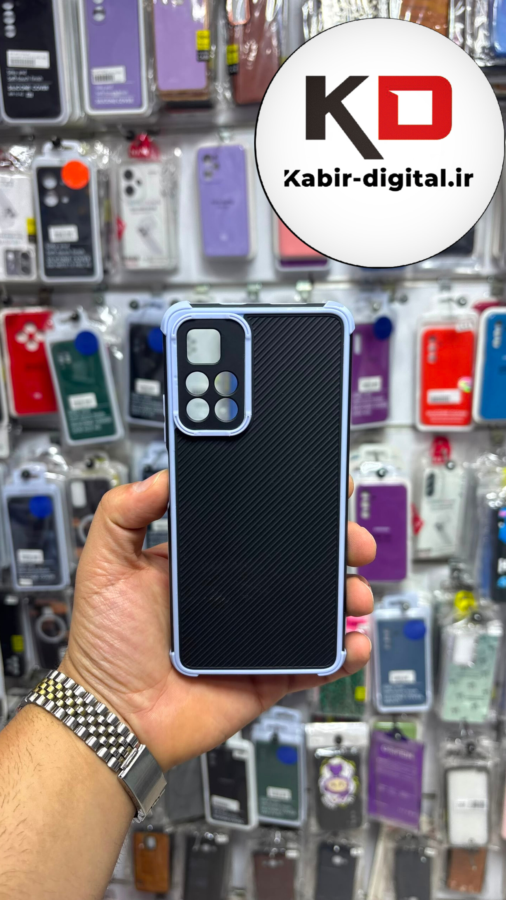 قاب گوشی Redmi Note 11 5g / POCO M4 Pro 5g شیائومی طرح قاب کربنی محافظ لنزدار دور رنگ