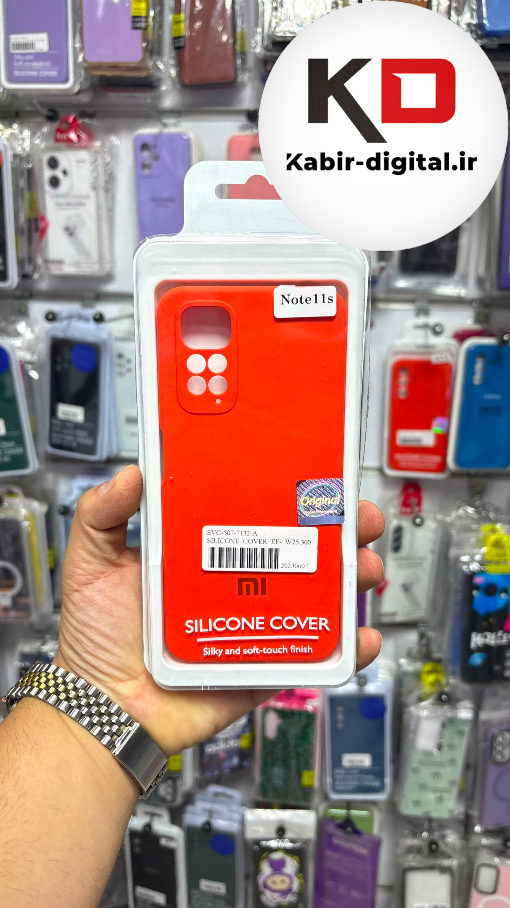 قاب گوشی Redmi Note 11 / Note 11s شیائومی  سیلیکونی اورجینال درجه یک داخل پارچه زیر بسته محافظ لنزدار قرمز