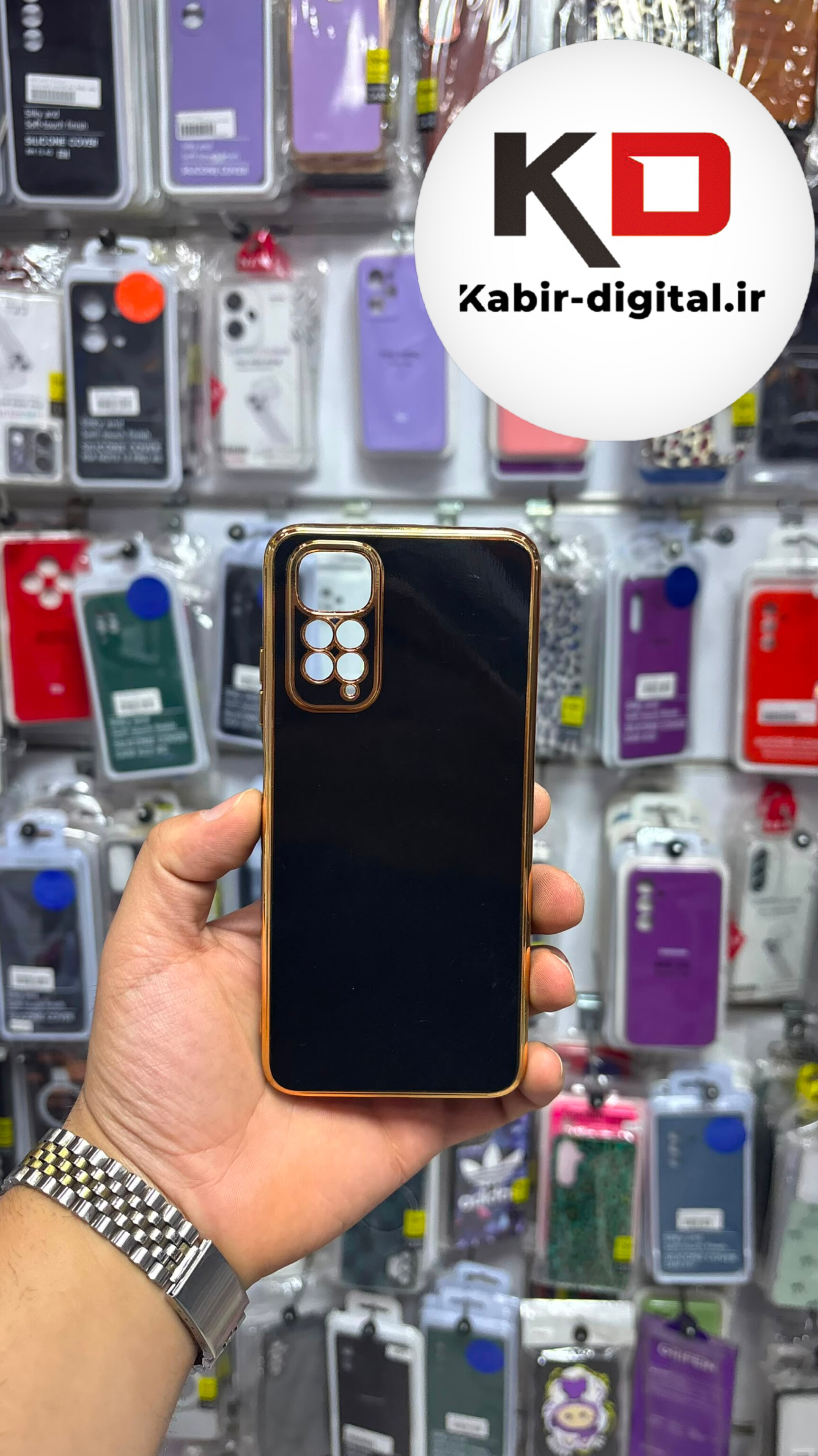 قاب گوشی Redmi Note 11 / Note 11s شیائومی  طرح ژله ای مای کیس گلد لاین دور طلایی محافظ لنز دار
