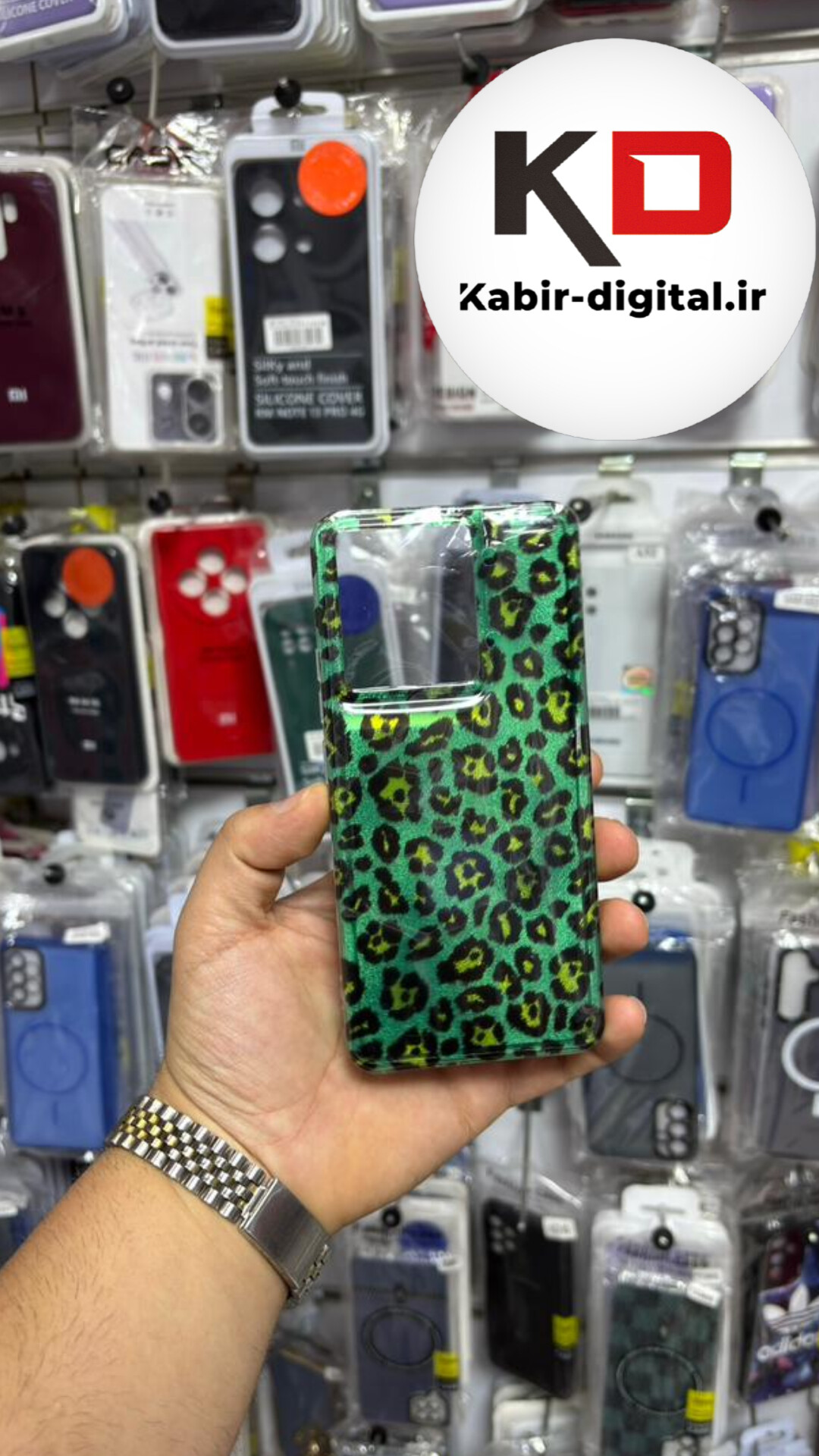 قاب گوشی Redmi Note 13 4G شیائومی سیلیکونی IMD لیزری دورمات ایربگ دار دکمه کرومی لاکچری سخت HARD طرح پلنگی