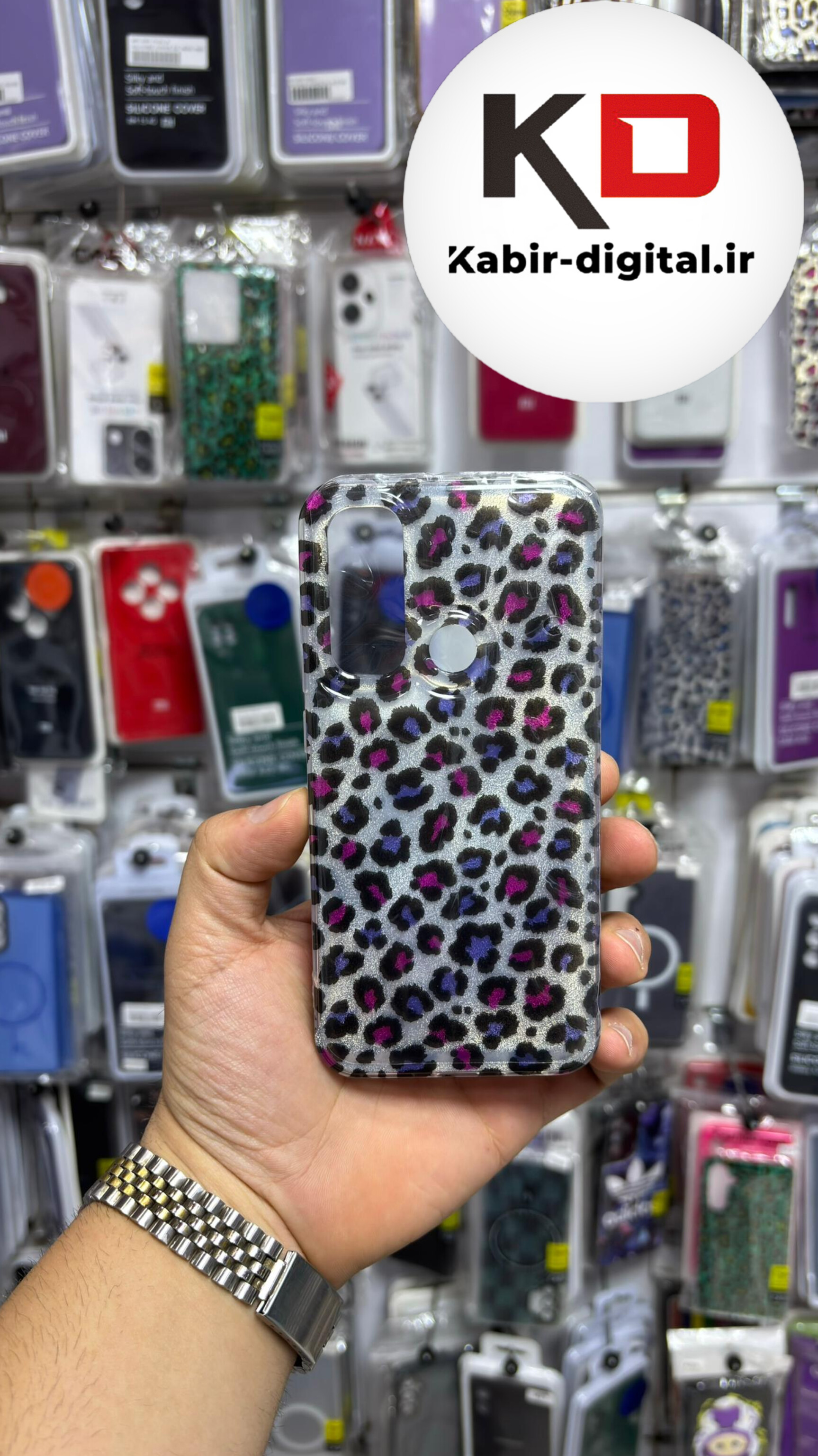 قاب گوشی Redmi Note 8  شیائومی IMD لیزری دورمات ایربگ دار دکمه کرومی لاکچری سخت HARD طرح پلنگی