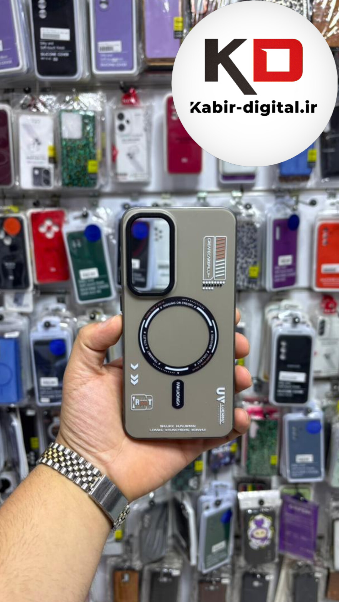 قاب گوشی Galaxy S24 FE/ S25 FE سامسونگ سیلیکونی اورجینال طرح مگ سیف محافظ لنزدار