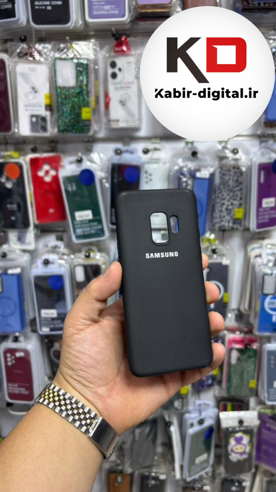 قاب گوشی Galaxy S9 سامسونگ سیلیکونی اورجینال درجه یک محافظ لنزدار مشکی