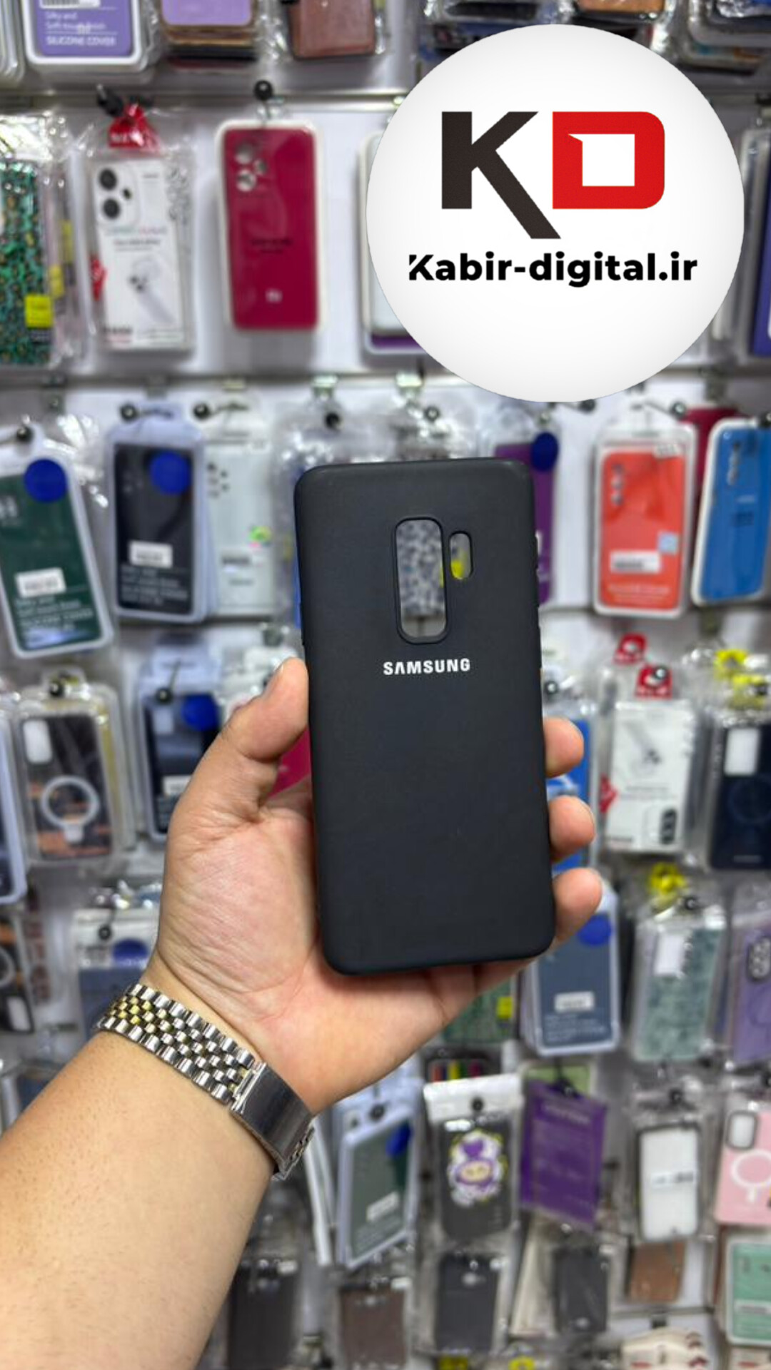 قاب گوشی Galaxy S9 Plus سامسونگ سیلیکونی اورجینال درجه یک محافظ لنزدار مشکی