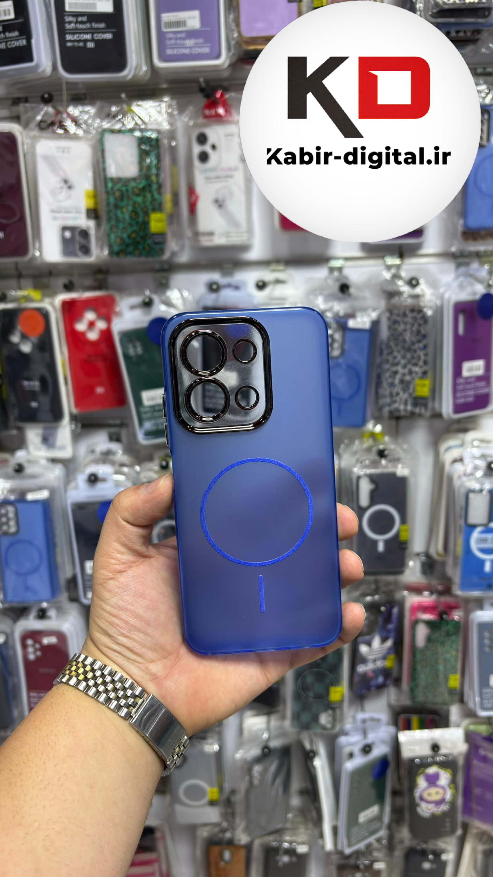 قاب گوشی Redmi 15C / POCO C85 شیائومی Slim MagSafe Case مات کروم طرح مگ سیف محافظ لنز دار