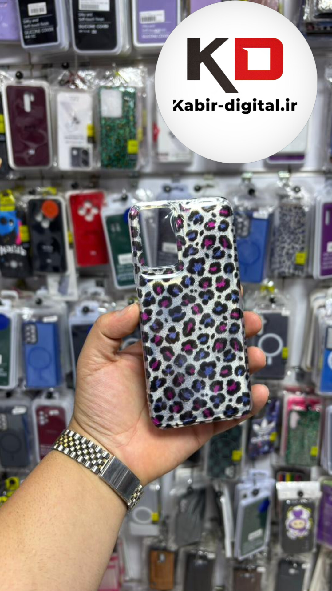 قاب گوشی Redmi Note 12s / Note 11s / Note 11 شیائومی IMD لیزری دورمات ایربگ دار دکمه کرومی لاکچری سخت HARD طرح پلنگی