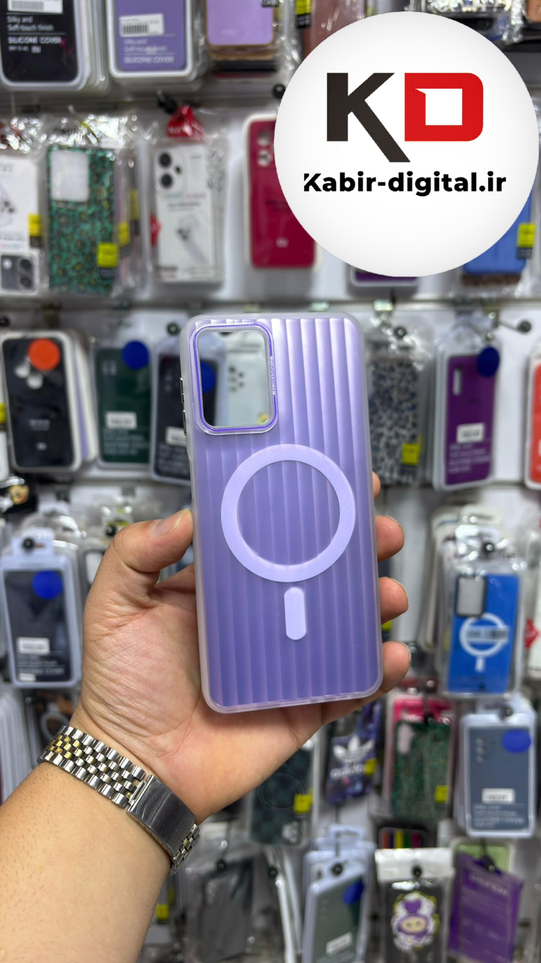 قاب گوشی Galaxy A22 4g / M32سامسونگ اورجینال SO COOL سوکول لنز کرومی براق طرح مگ سیف کرکره ایی بنفش