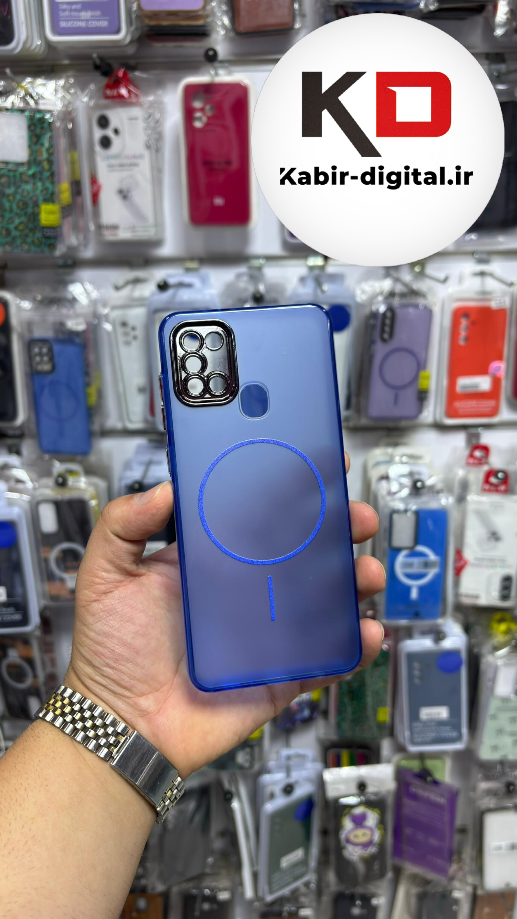 قاب گوشی Galaxy A21s سامسونگ  Slim MagSafe Case مات کروم طرح مگ سیف محافظ لنز دار