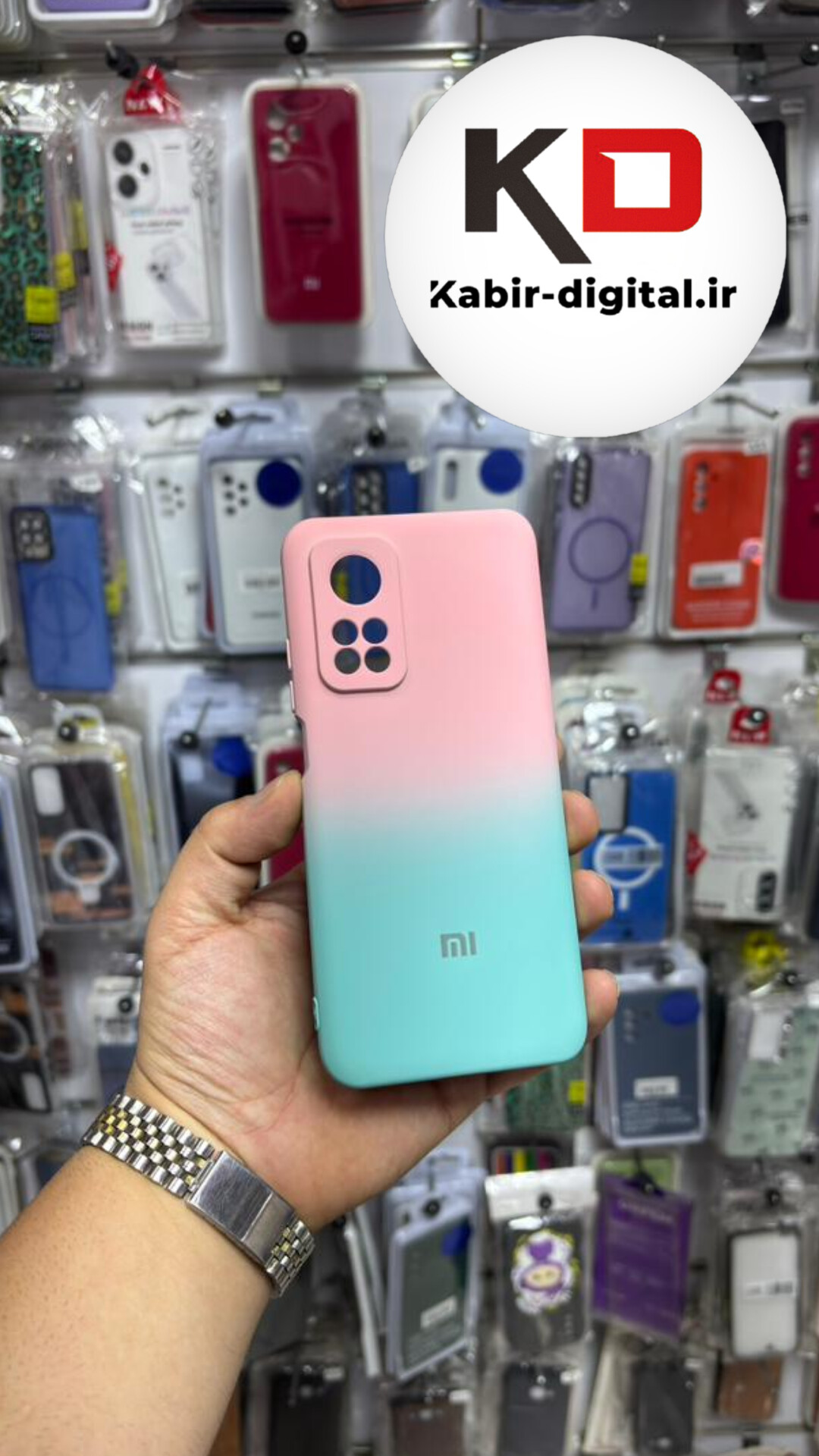 قاب گوشی MI Note 10T / MI 10 T Pro شیائومی سیلیکونی اورجینال درجه یک داخل پارچه زیر بسته محافظ لنزدار دو رنگ صورتی و فیروزه ای