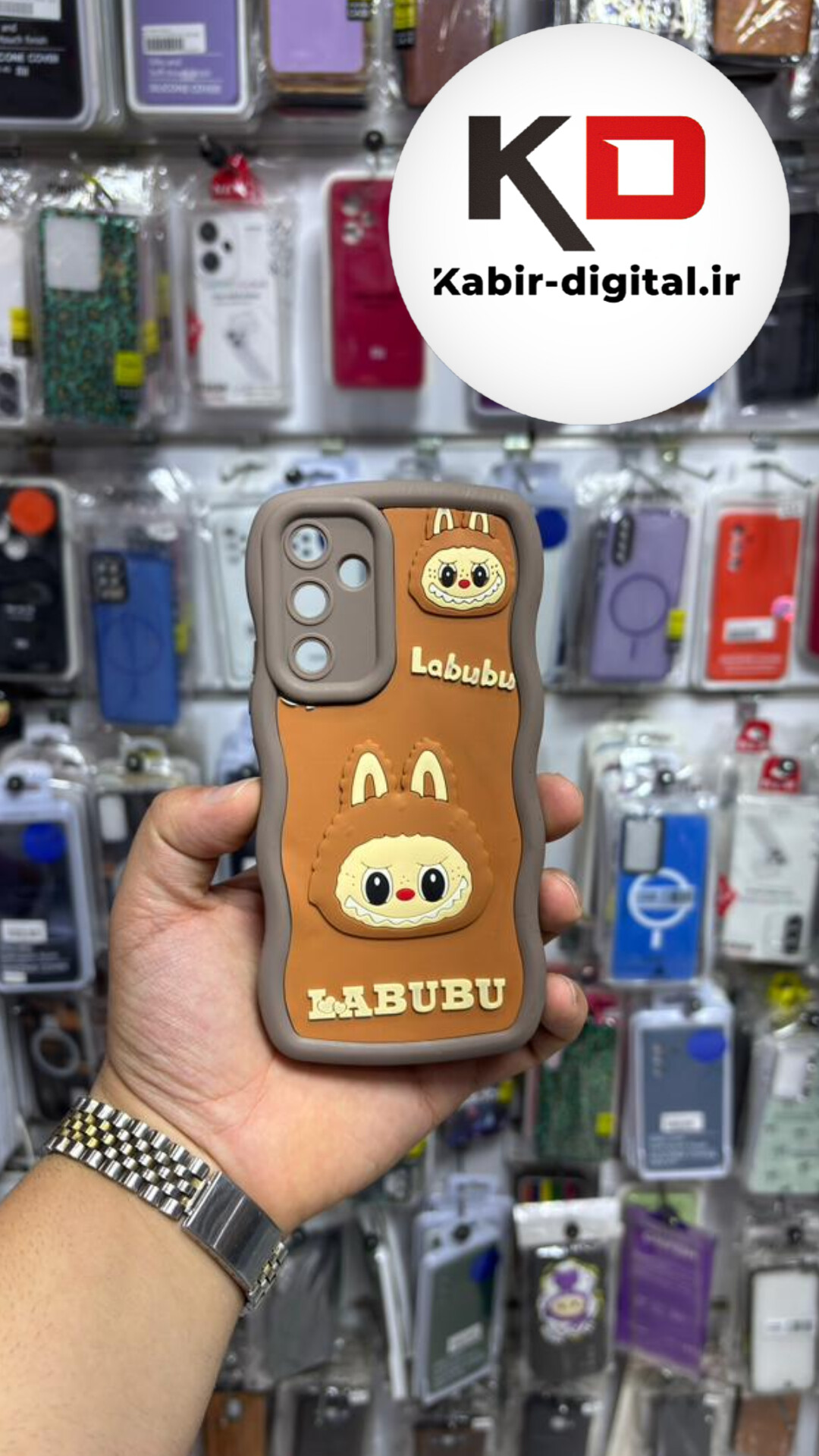 قاب گوشی Galaxy A54 سامسونگ سیلیکونی طرح  Solid Case ضد ضربه عروسکی منحنی برجسته  محافظ لنز دار