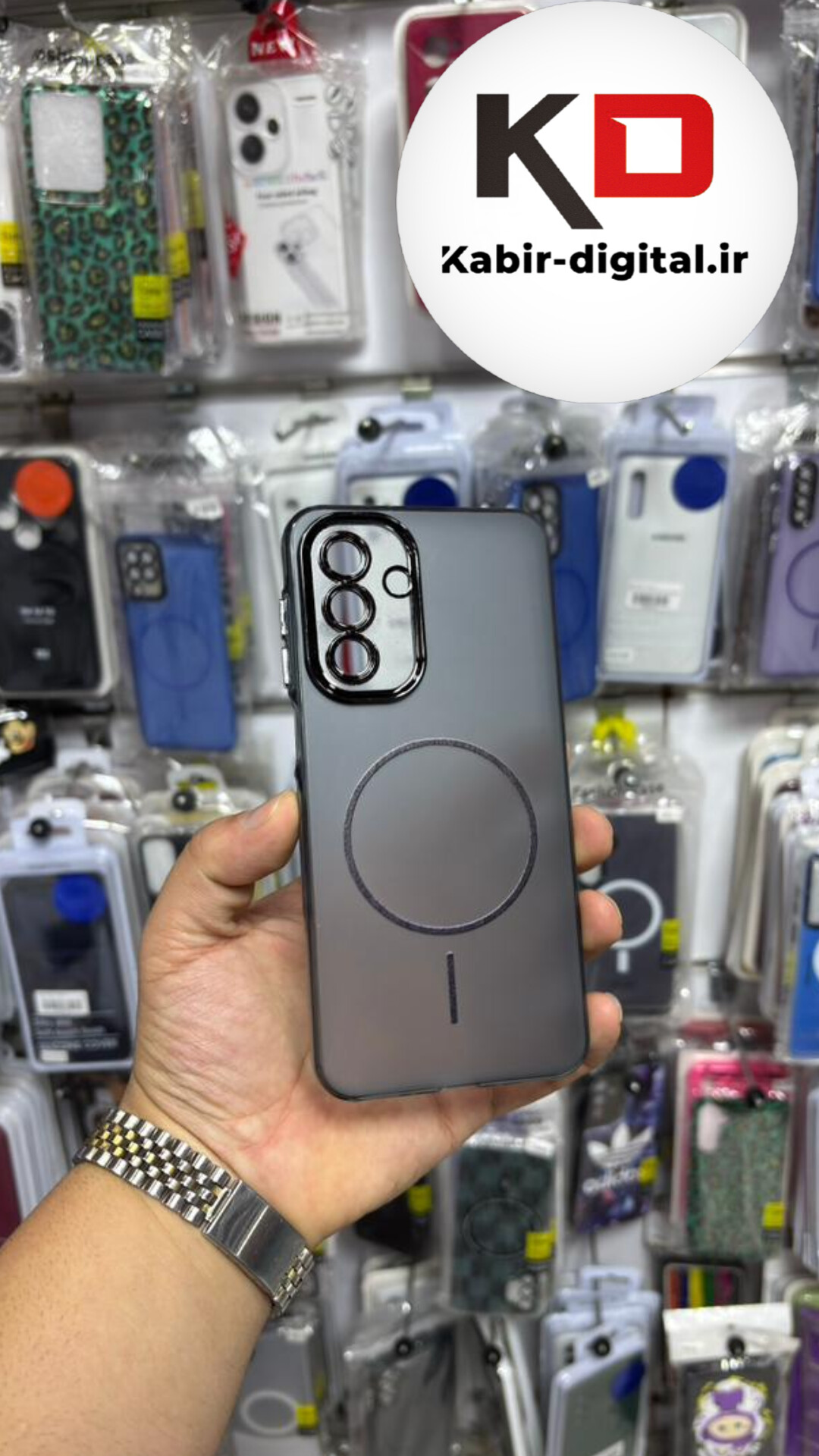 قاب گوشی Galaxy A26 / A17 سامسونگ Slim MagSafe Case مات کروم طرح مگ سیف محافظ لنز دار