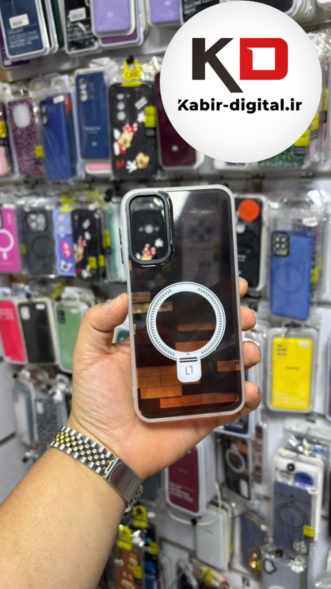 قاب گوشی Galaxy A15 سامسونگ  پشت مات طرح مگ سیف ایربگ دار دور مات  محافظ لنزدار