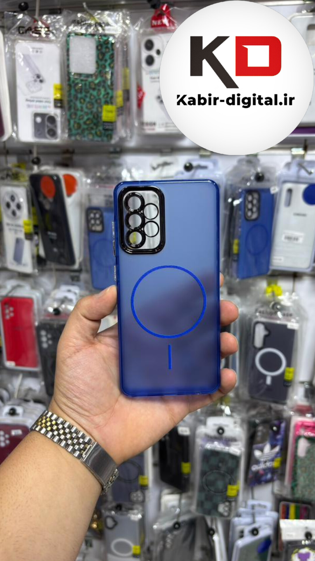 قاب گوشی Galaxy A52 / A52sسامسونگ Slim MagSafe Case مات کروم طرح مگ سیف محافظ لنز دار
