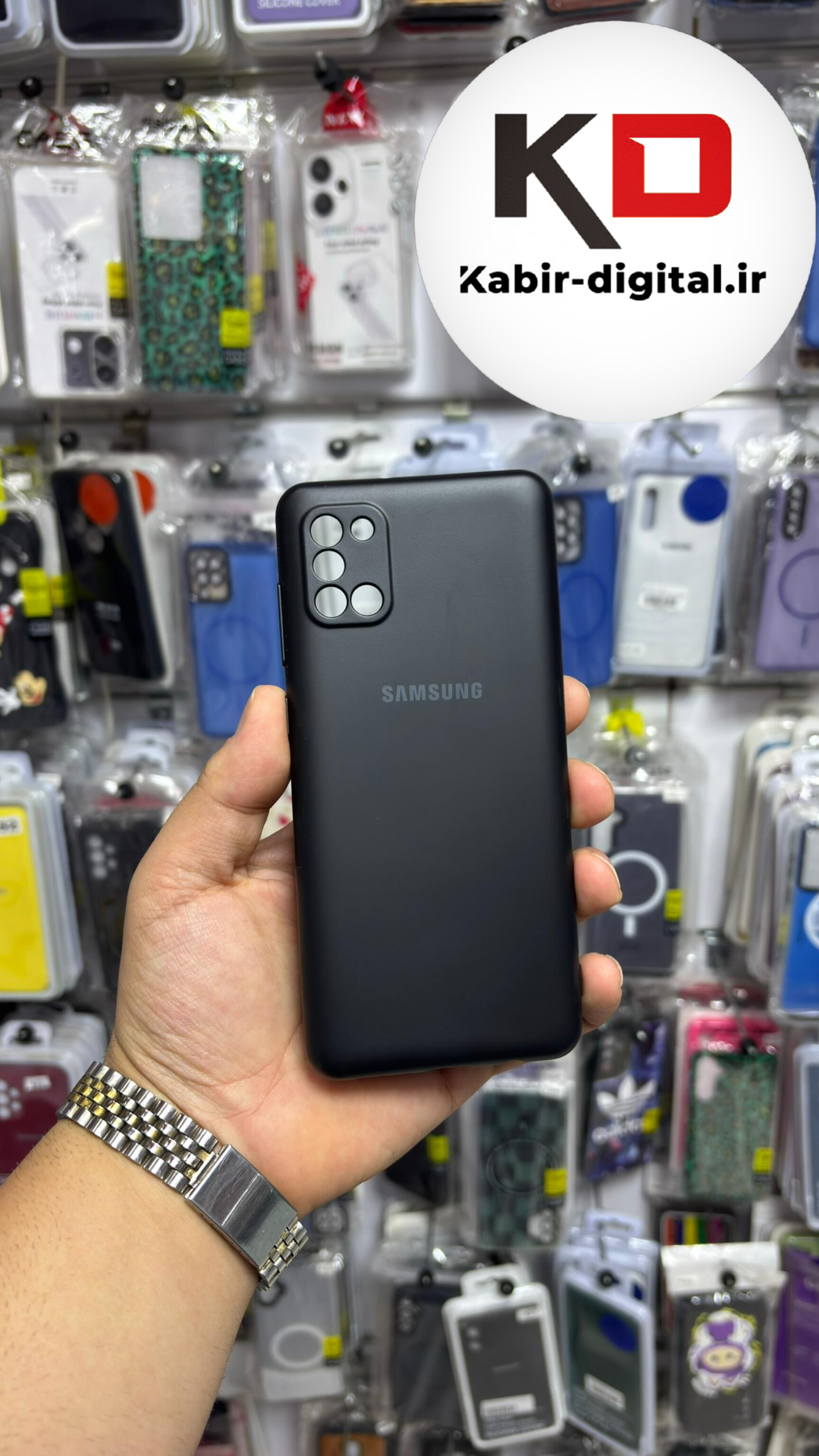 قاب گوشی Galaxy A31 /  سامسونگ سیلیکونی اورجینال درجه یک داخل پارچه زیر بسته محافظ لنزدار